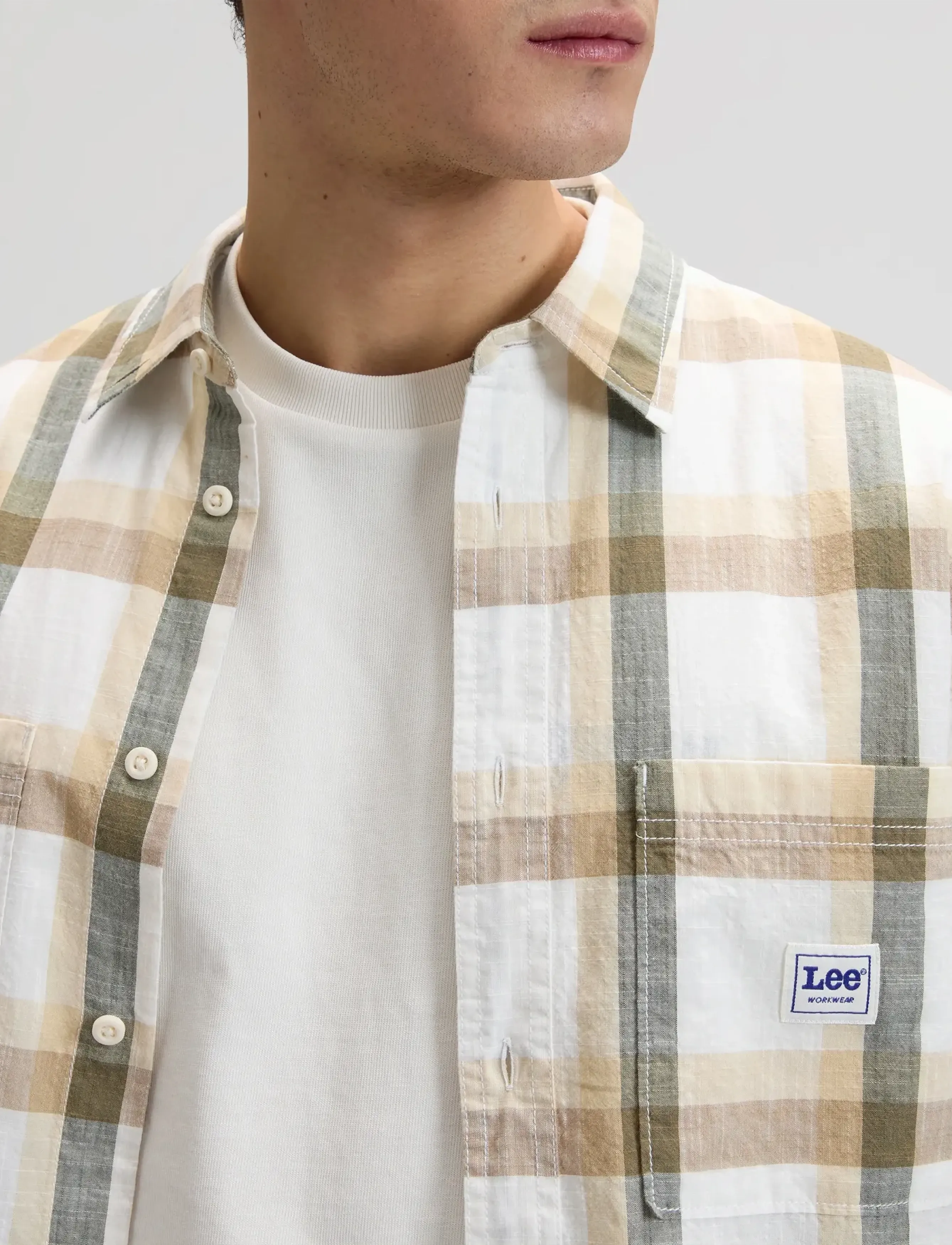 Lee Jeans - WORKWEAR SHIRT 2.0 - kortærmede skjorter - oak moss plaid - 5