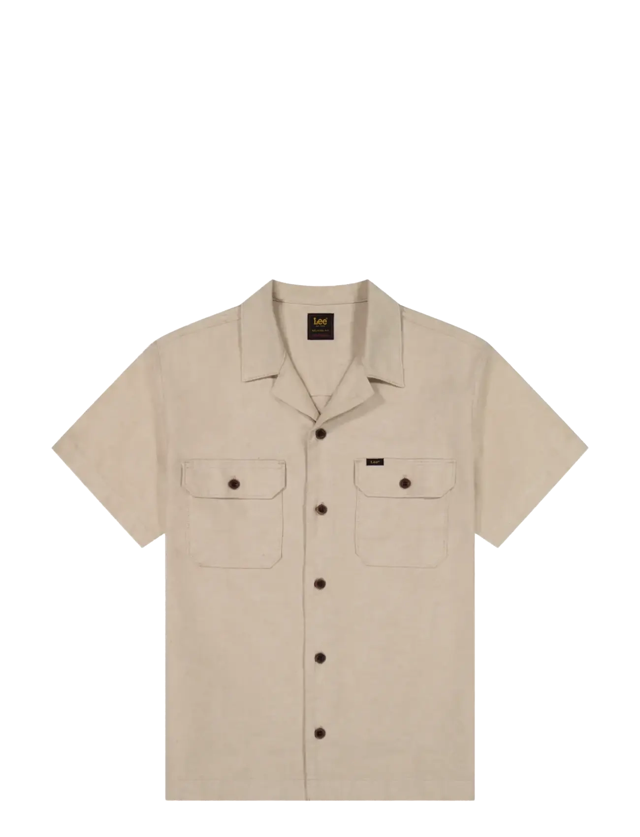 Lee Jeans SS UTILITY CAMP SHIRT - Skjorter - WHEAT / beige