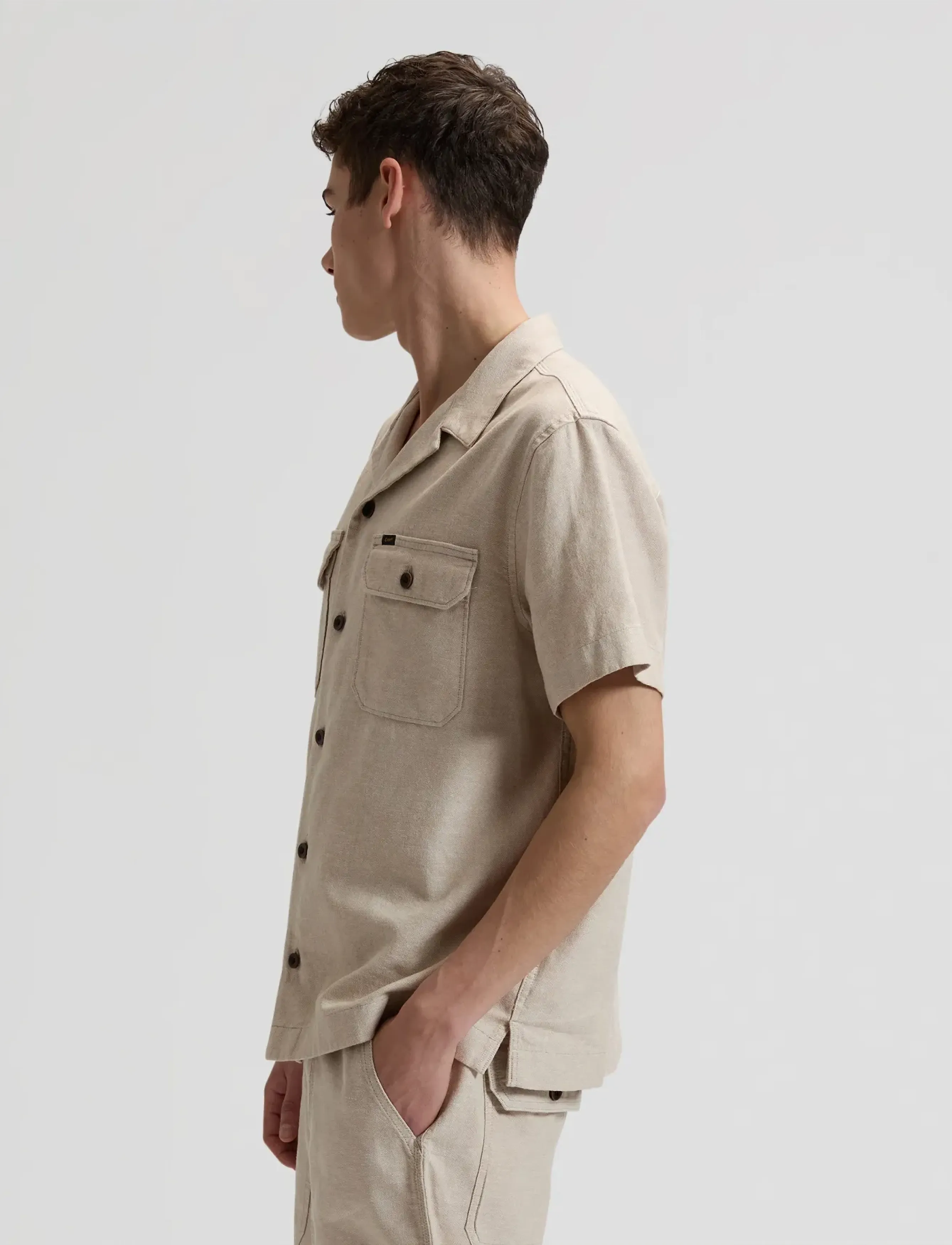 Lee Jeans - SS UTILITY CAMP SHIRT - casual skjorter - wheat - 4