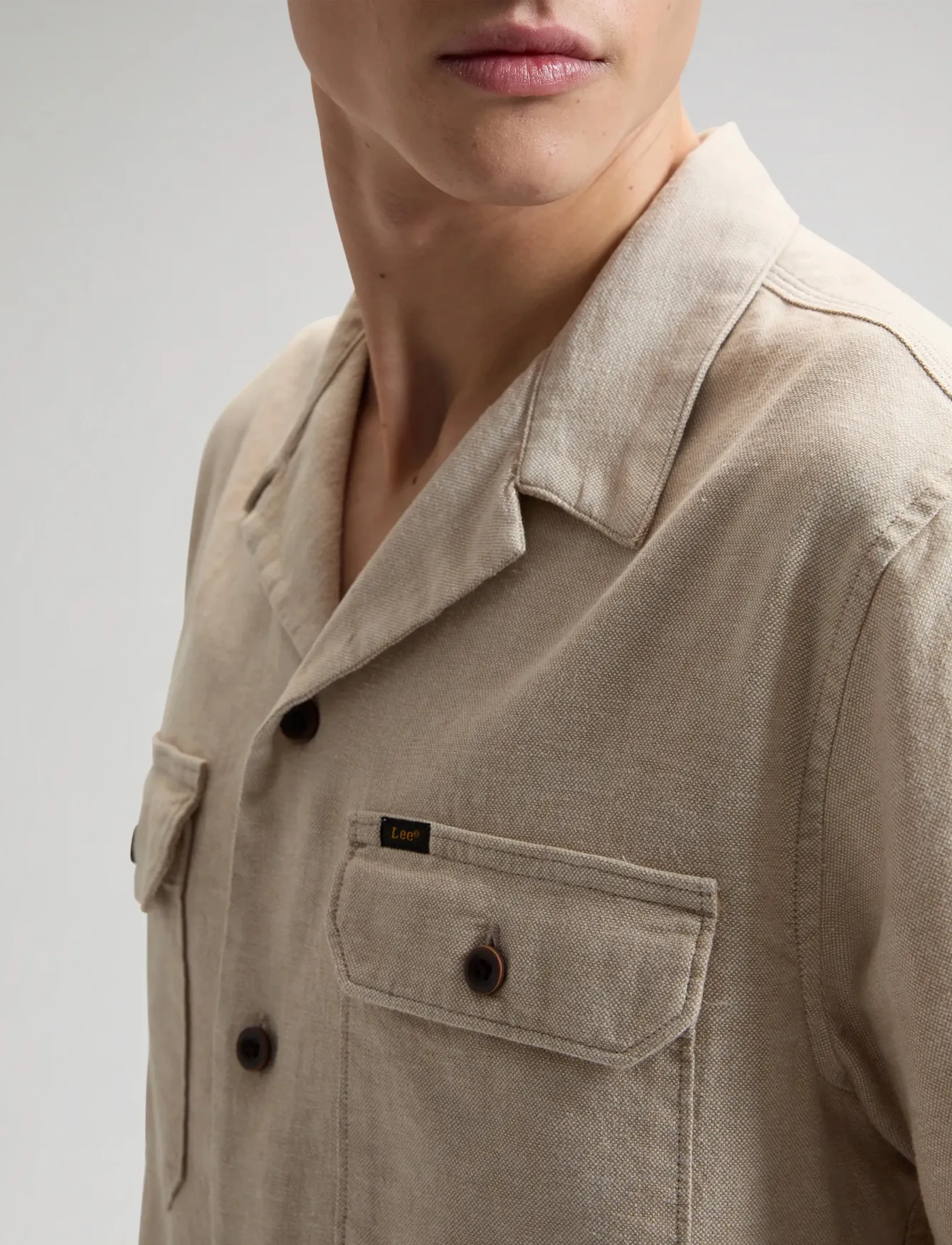 Lee Jeans - SS UTILITY CAMP SHIRT - casual skjorter - wheat - 5