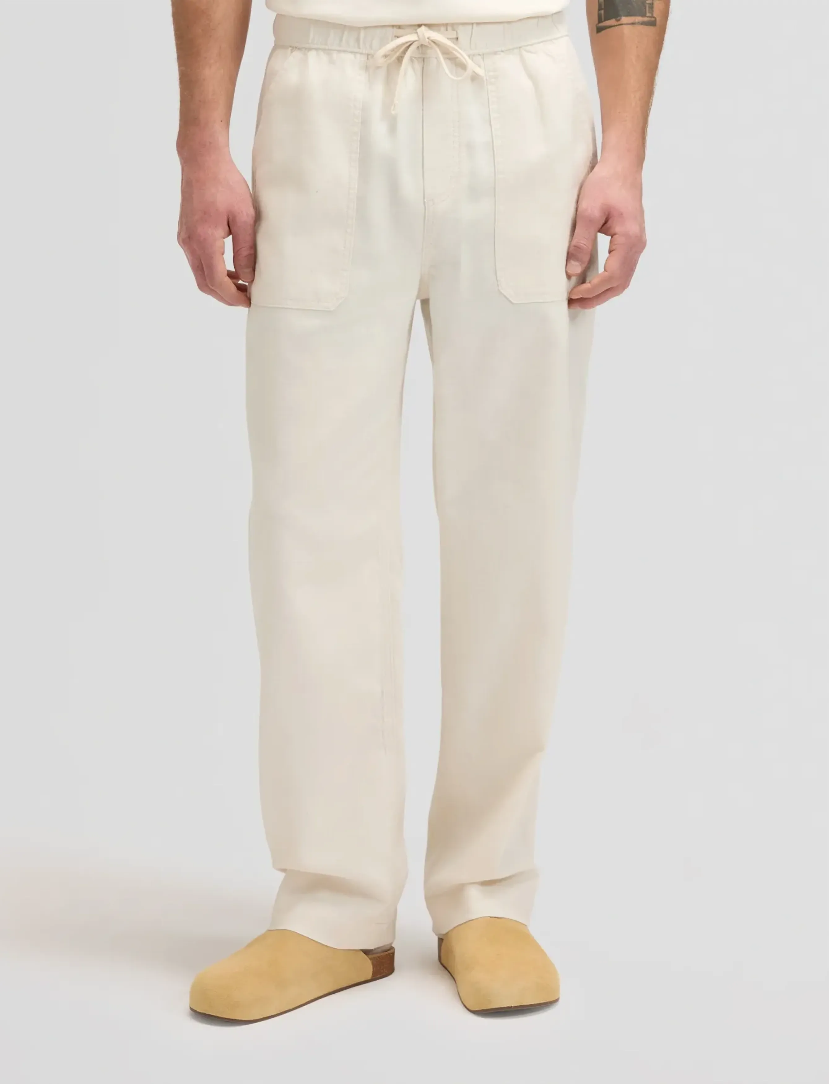 Lee Jeans Utility Drawstring Pant, S x 00, Beige, Bukser > Afslappet, Herre