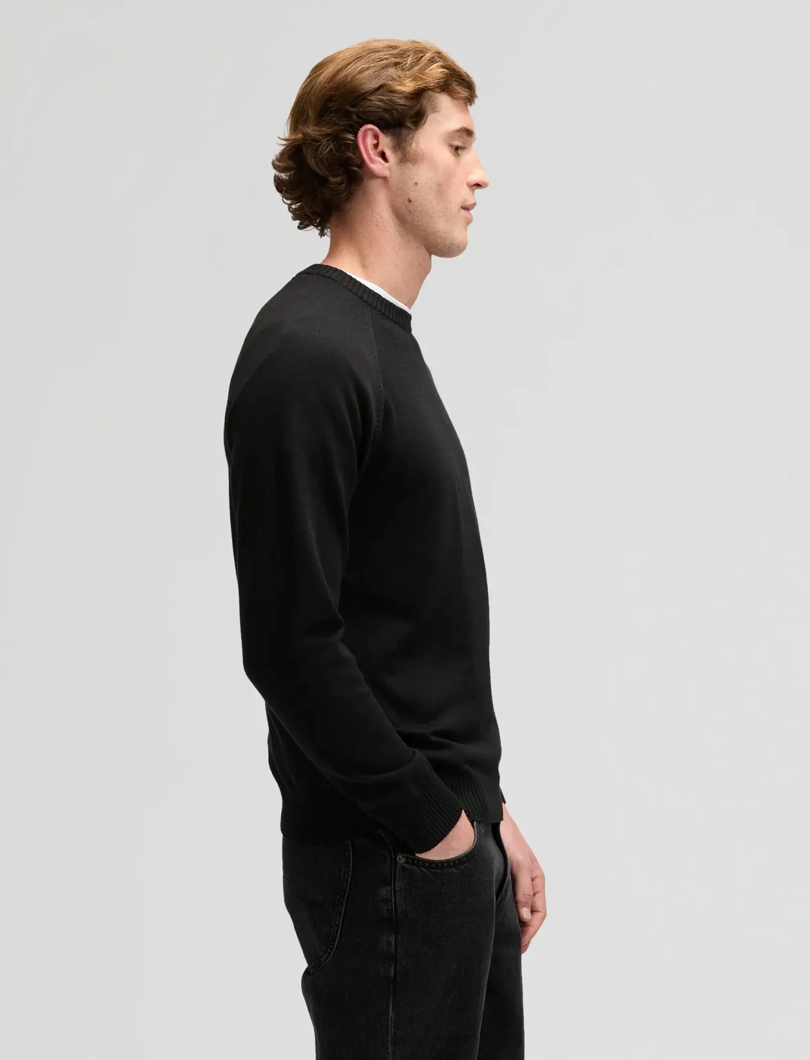Lee Jeans - CLEAN RAGLAN SWEATER - round necks - black - 4