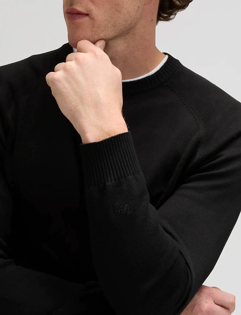 Lee Jeans - CLEAN RAGLAN SWEATER - rundhalsad - black - 5
