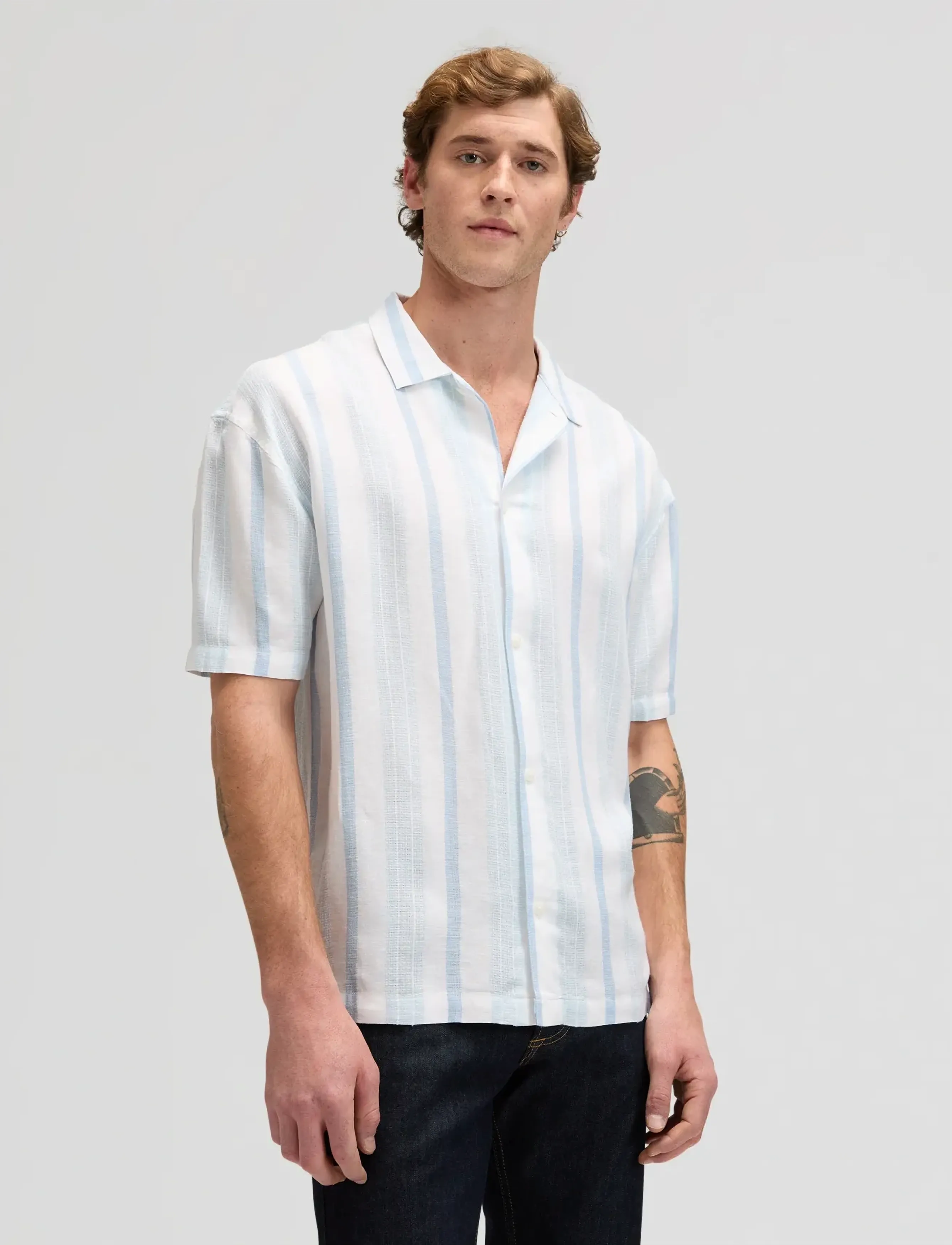 Lee Jeans RLX RESORT SHIRT - Hemden - BEAU BLUE STRIPE / blue