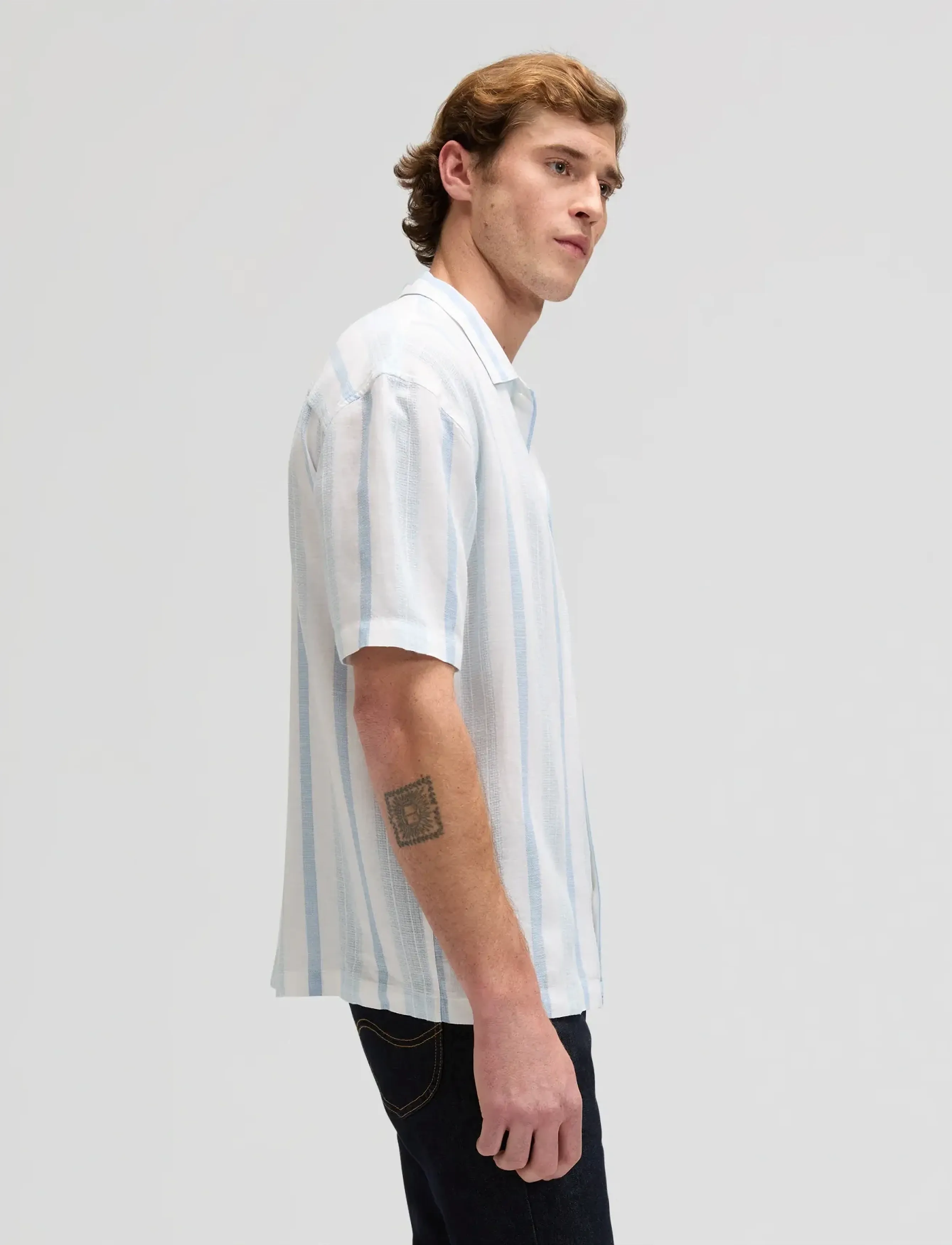 Lee Jeans - RLX RESORT SHIRT - kurzarmhemden - beau blue stripe - 4