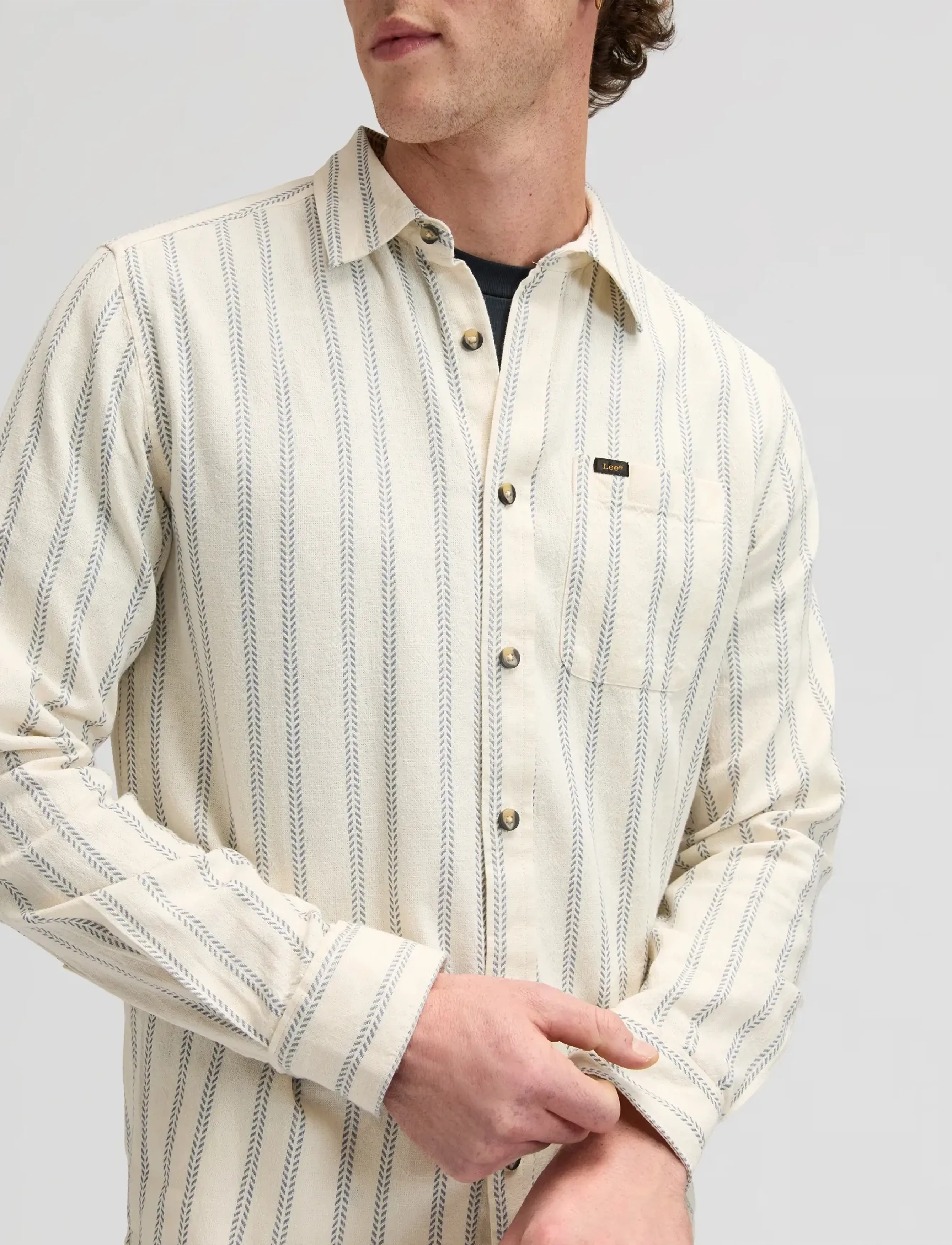Lee Jeans - LEESURE SHIRT - fødselsdagsgaver - dustier blue stripe - 5