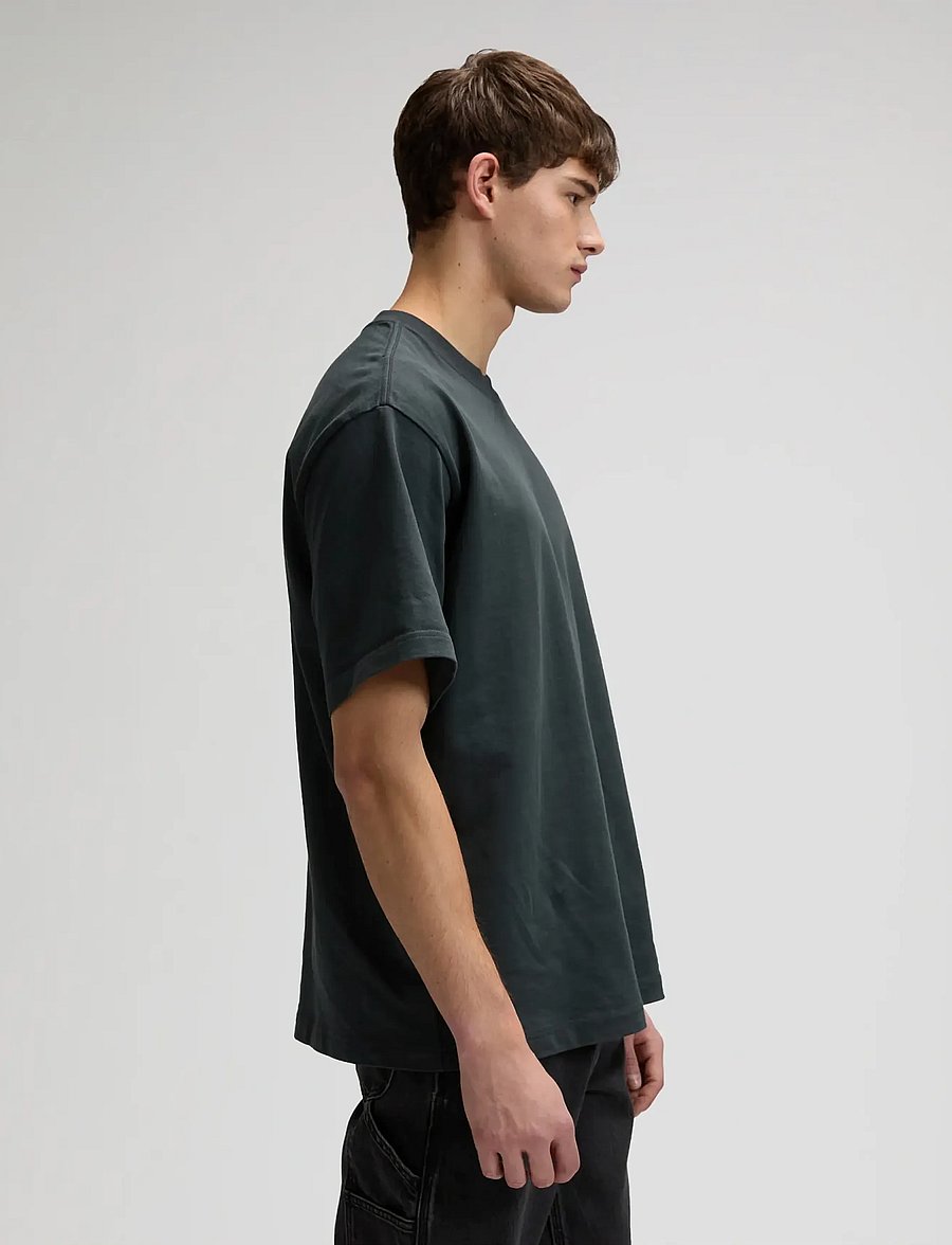 Lee Jeans - WORKWEAR BOXY TEE - kurzärmelig - washed black - 4