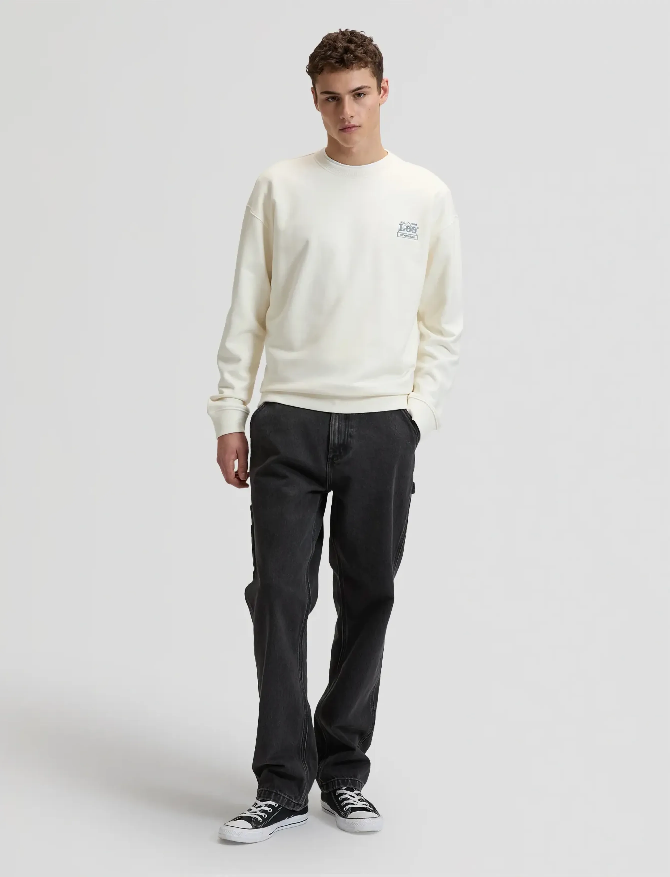 Lee Jeans - WORKWEAR ESS CREW - sweatshirts - natural - 3