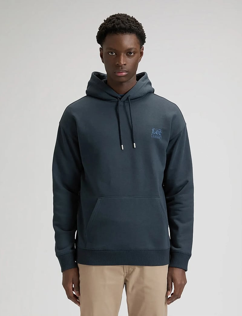Lee Jeans - WORKWEAR ESS HOODIE - hættetrøjer - rebel navy - 0