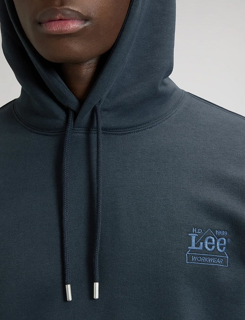 Lee Jeans - WORKWEAR ESS HOODIE - hættetrøjer - rebel navy - 5