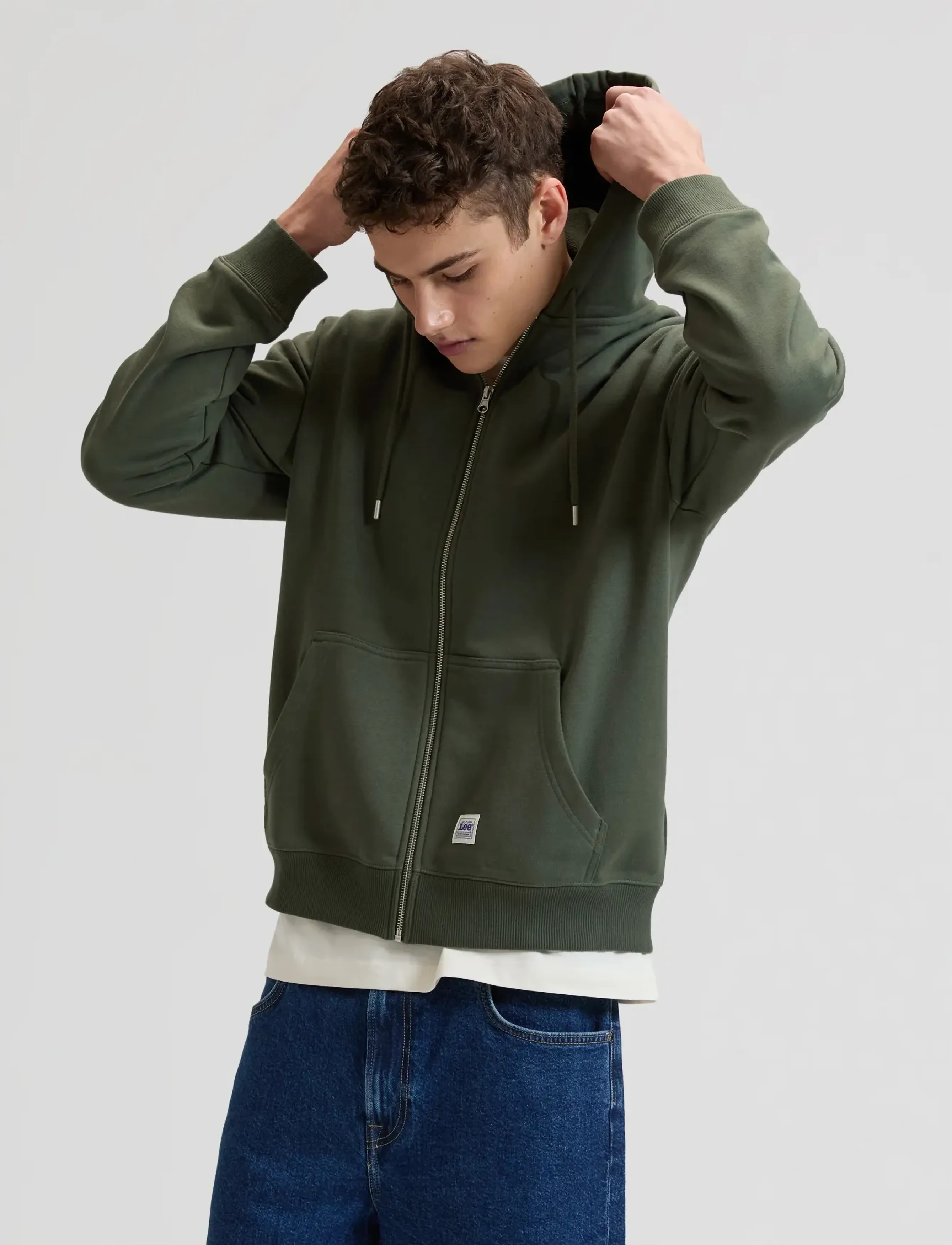 Lee Jeans WORKWEAR FULL ZIP - Ytterkläder - OAK MOSS / khaki/green