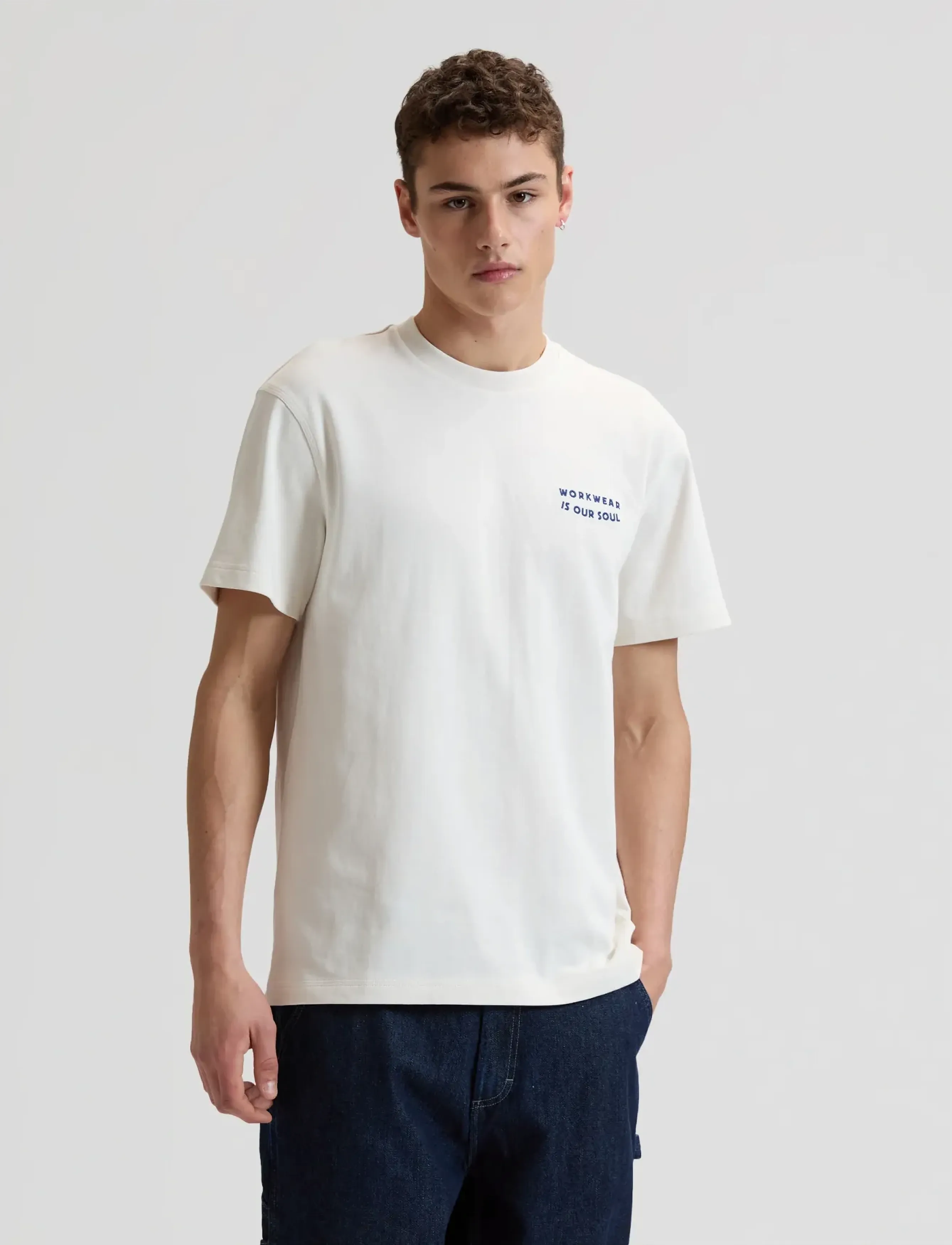 Lee Jeans Workwear Soul Tee, L x 00, Beige, T-Shirts > Kortærmede, Herre