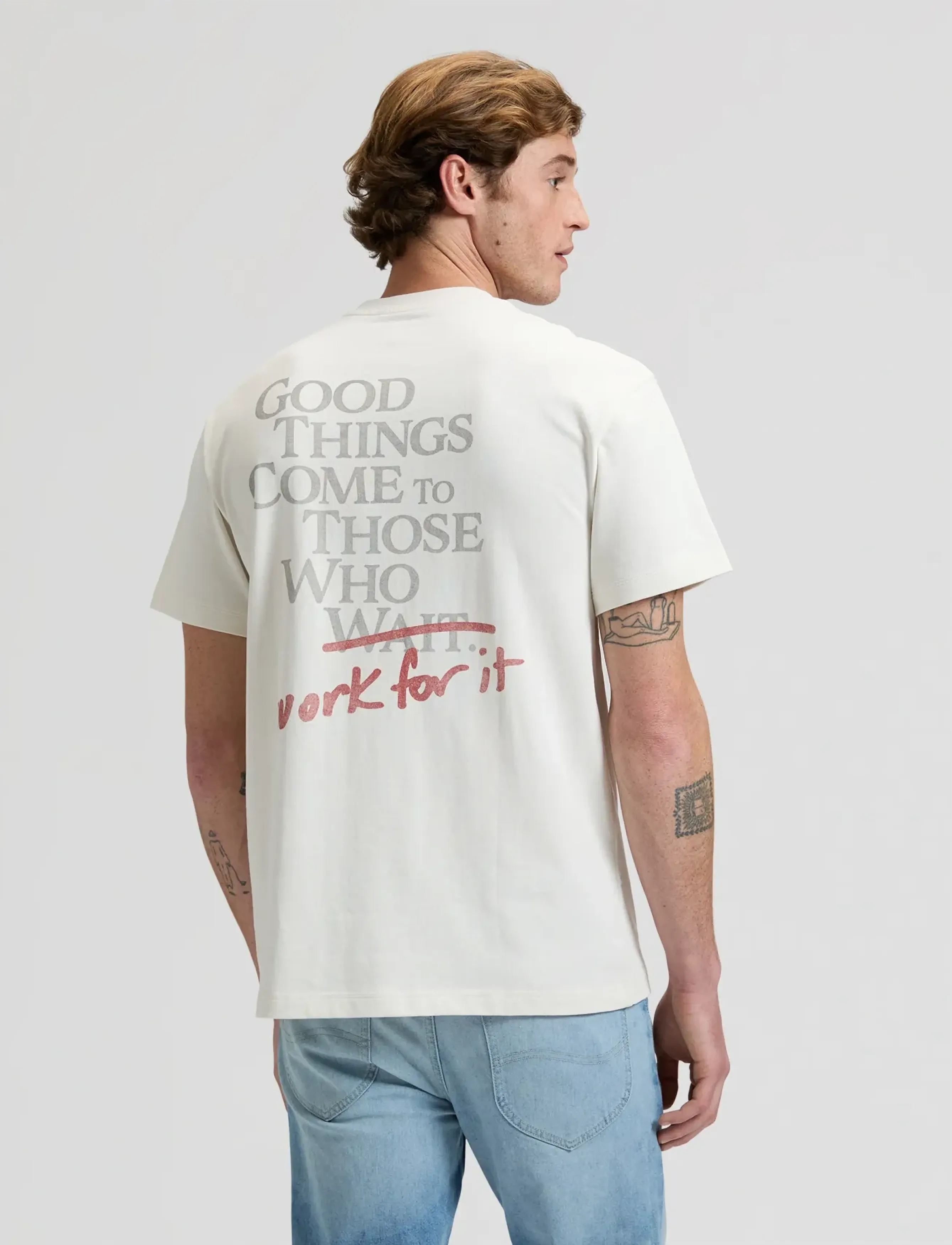 Lee Jeans - WW WORK FOR IT TEE - kortermede t-skjorter - natural - 3