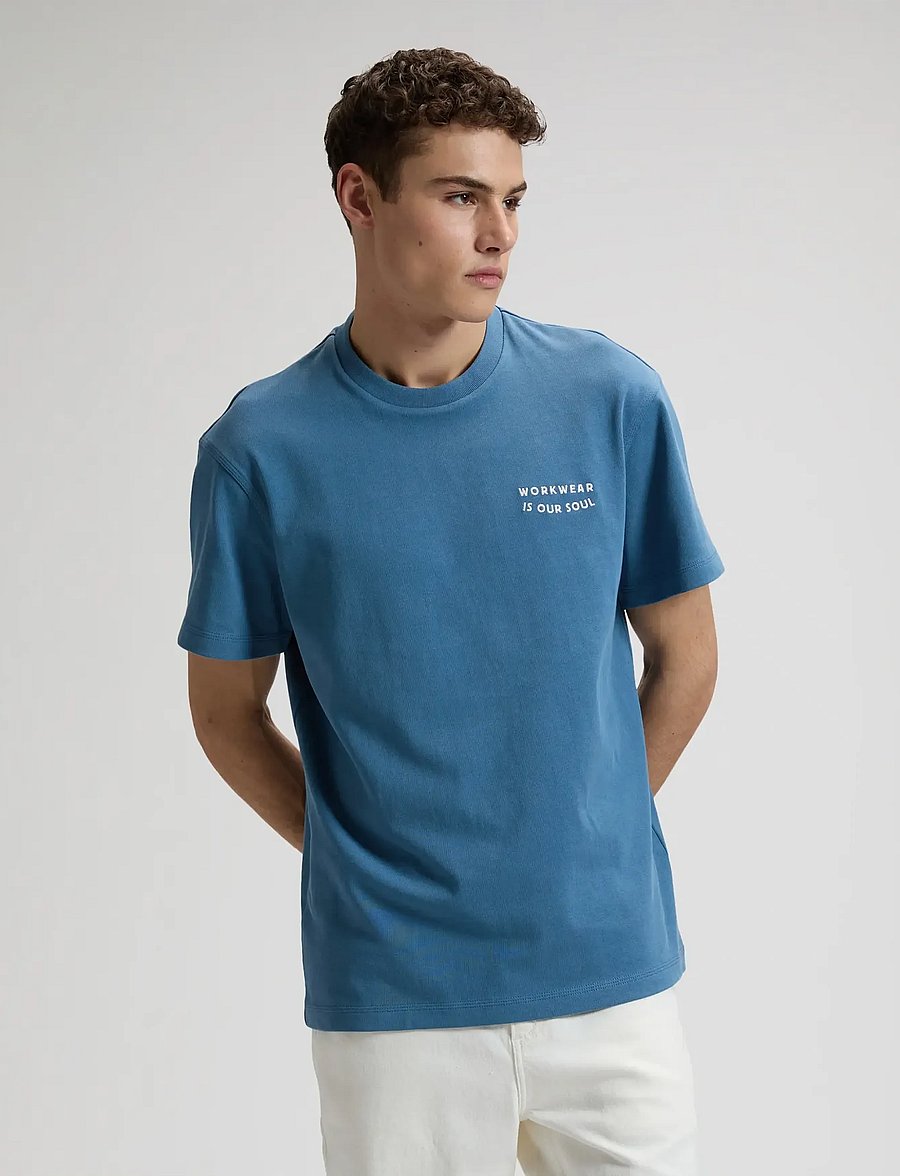 Lee Jeans - WORKWEAR SOUL TEE - kortärmade t-shirts - work blue - 0