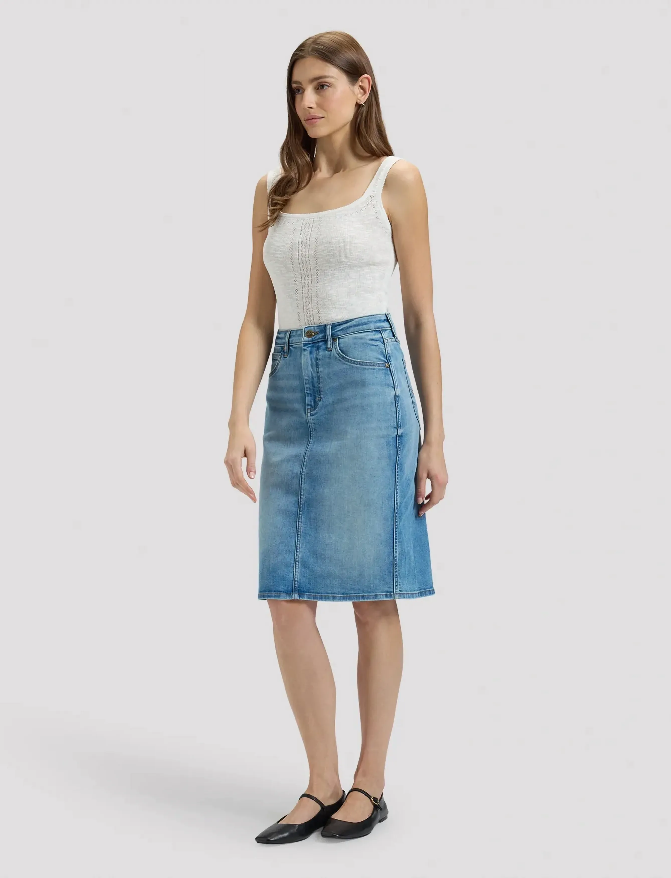 Lee Jeans - MIDI SKIRT - jeansröcke - rising sign - 4