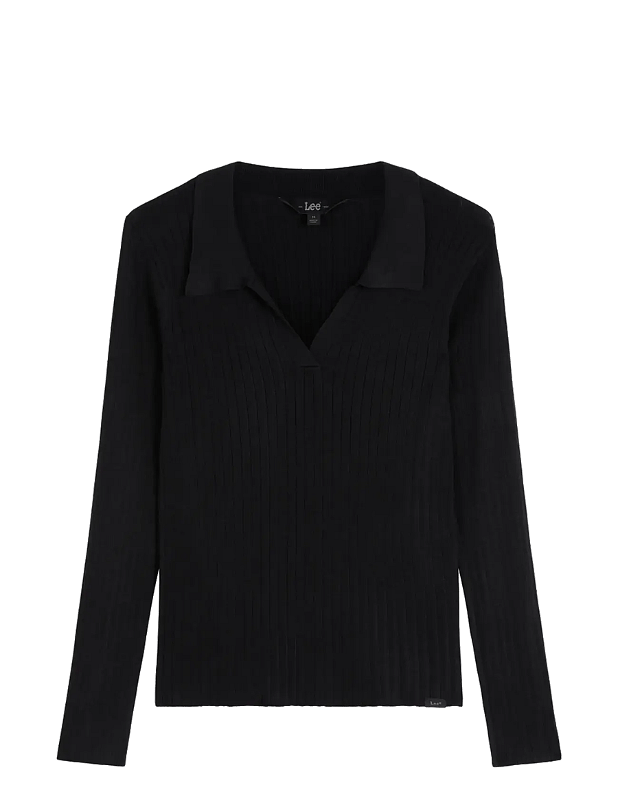 Lee Jeans - LS POLO - black - 1