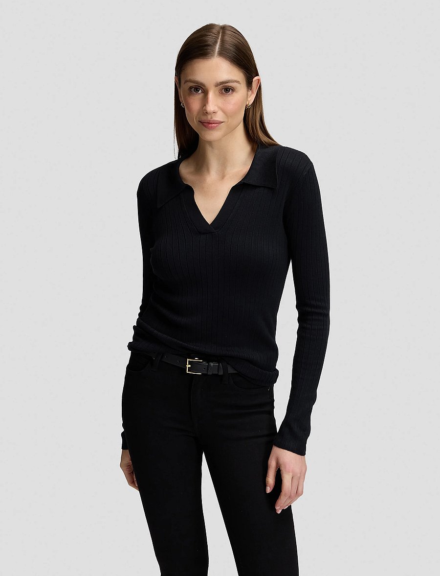 Lee Jeans - LS POLO - black - 0