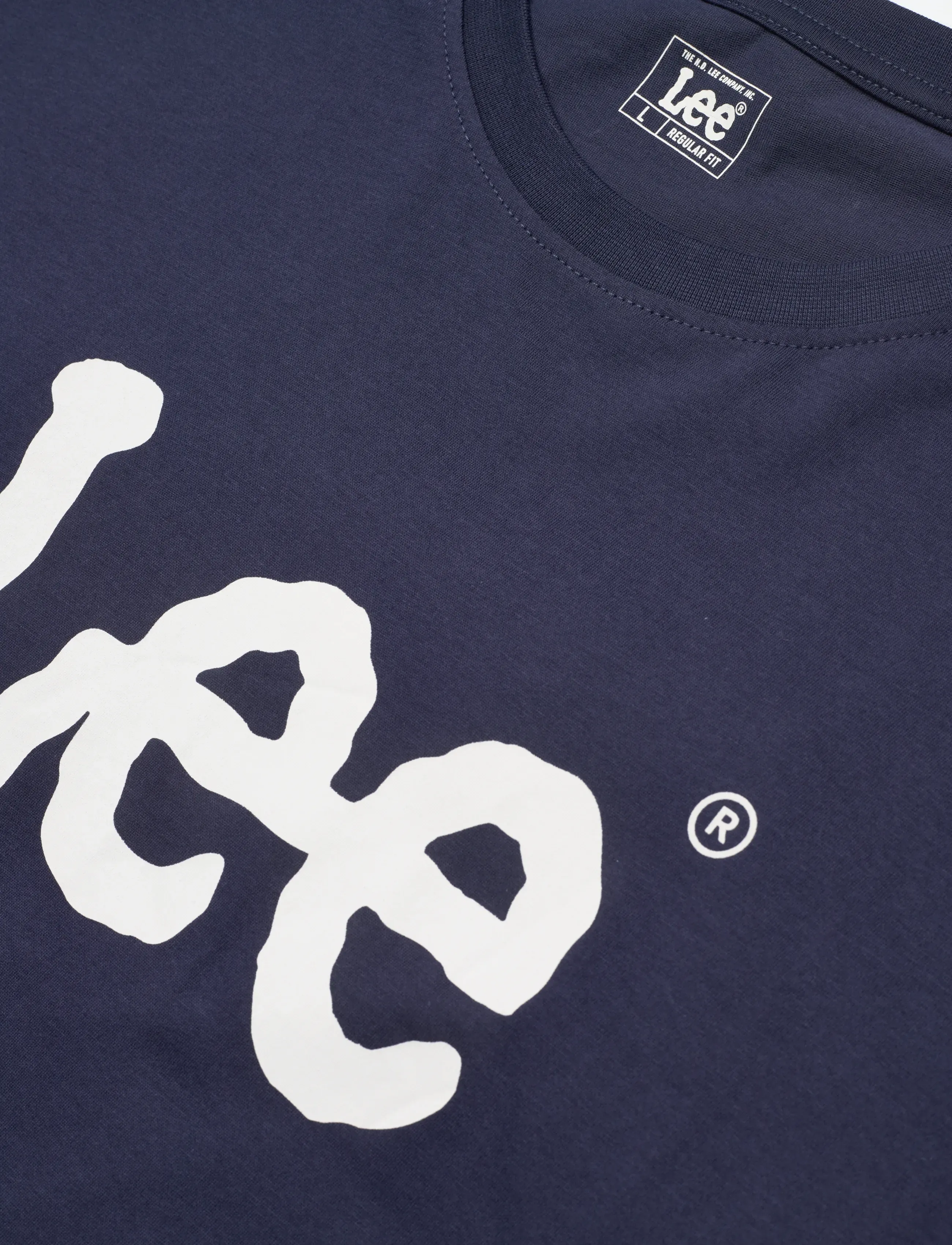 Lee Jeans - WOBBLY LOGO TEE - navy drop - 2