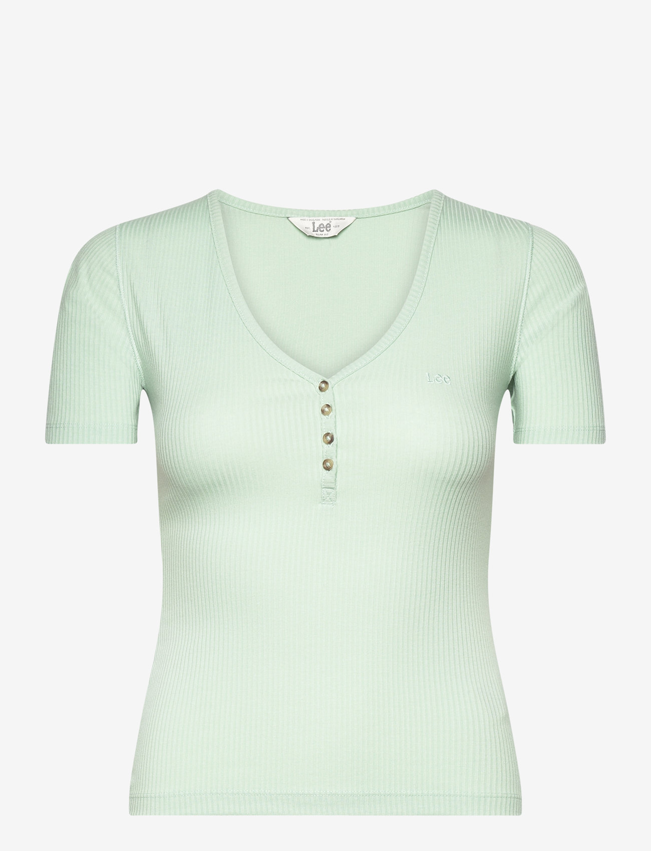 Lee Jeans - Ss Henley - seafoam - 0