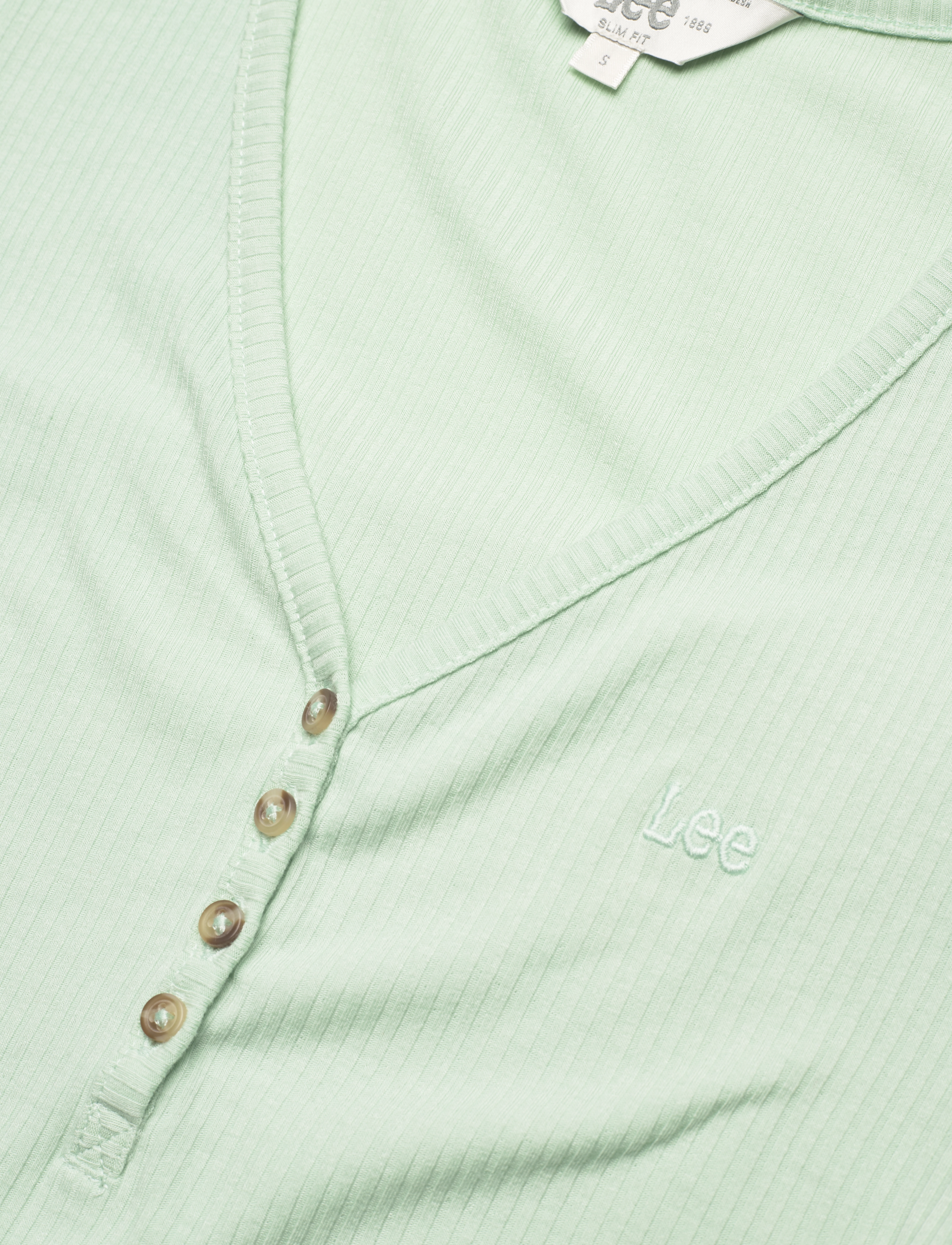 Lee Jeans - Ss Henley - laveste priser - seafoam - 2
