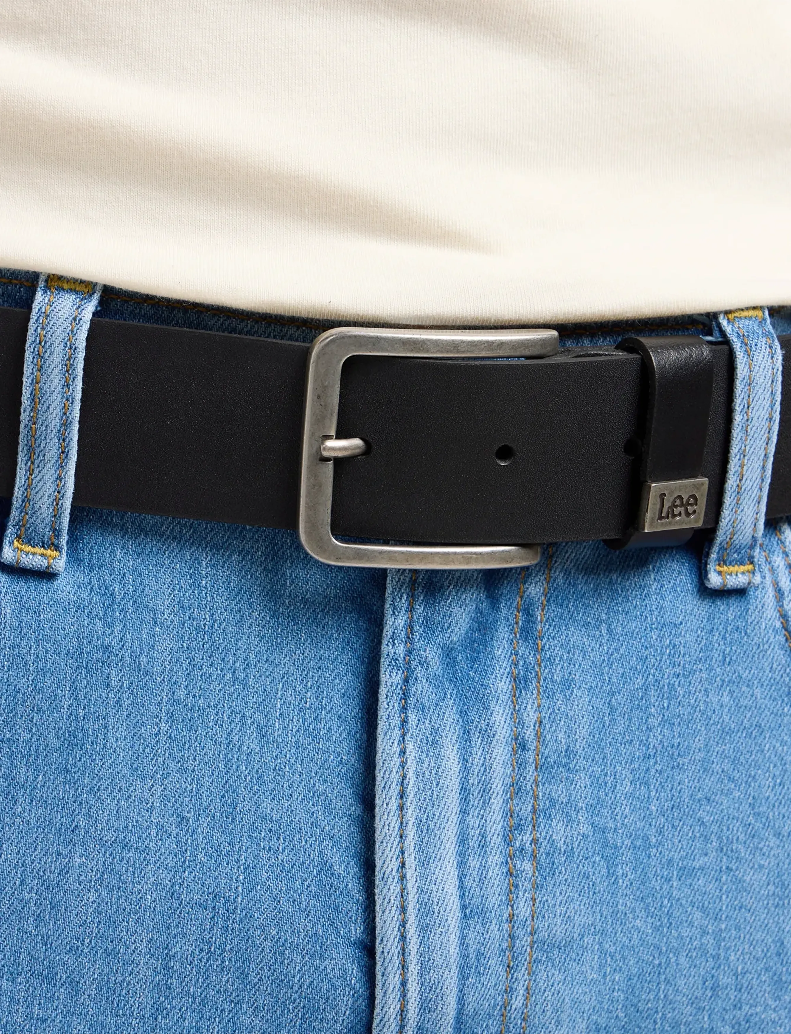 Lee Jeans - SMALL LOGO BELT - black - 4