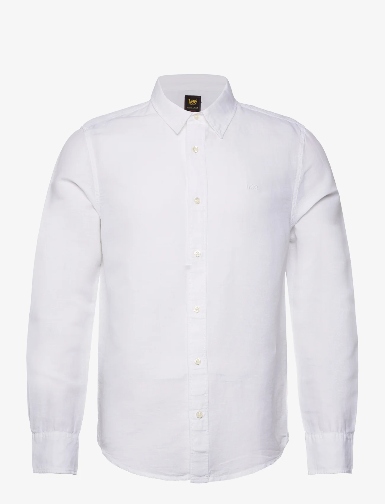 Lee Jeans - PATCH SHIRT - leinenhemden - bright white - 0