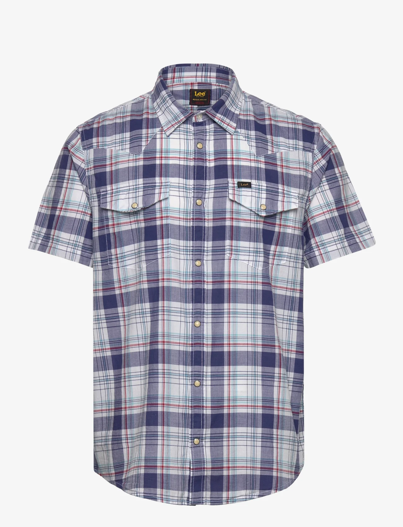 Lee Jeans - SS WESTERN SHIRT - checkered shirts - medieval blue - 0