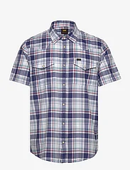 Lee Jeans - SS WESTERN SHIRT - rutiga skjortor - medieval blue - 0