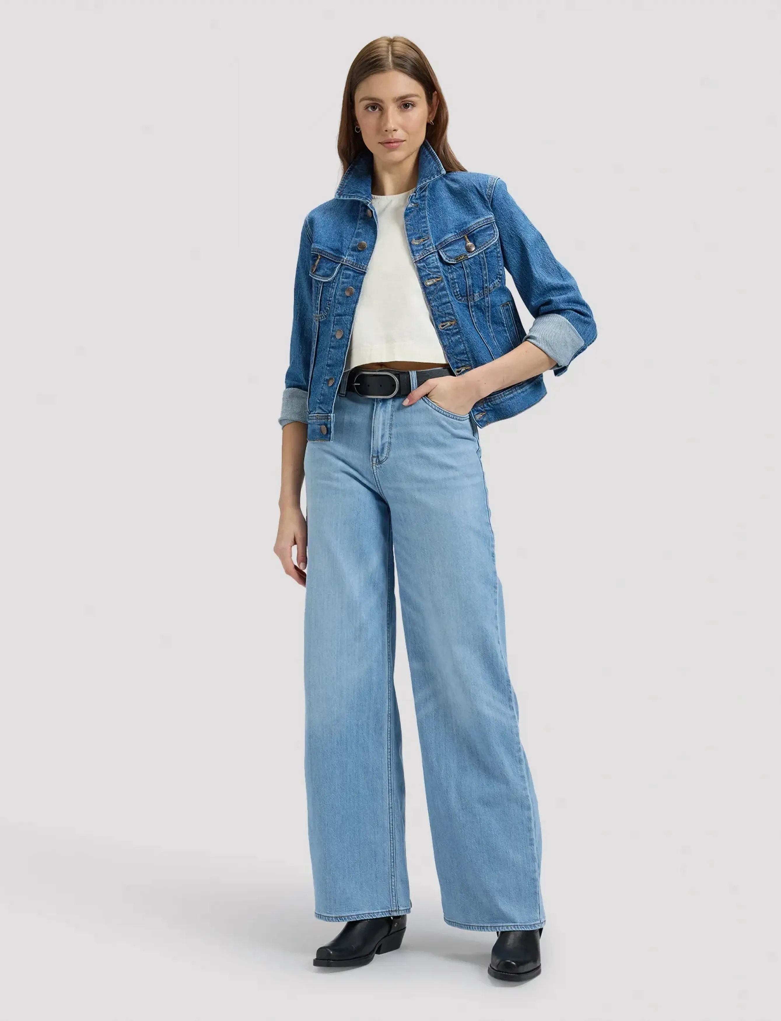 Lee Jeans - STELLA - brede jeans - water droplet - 4
