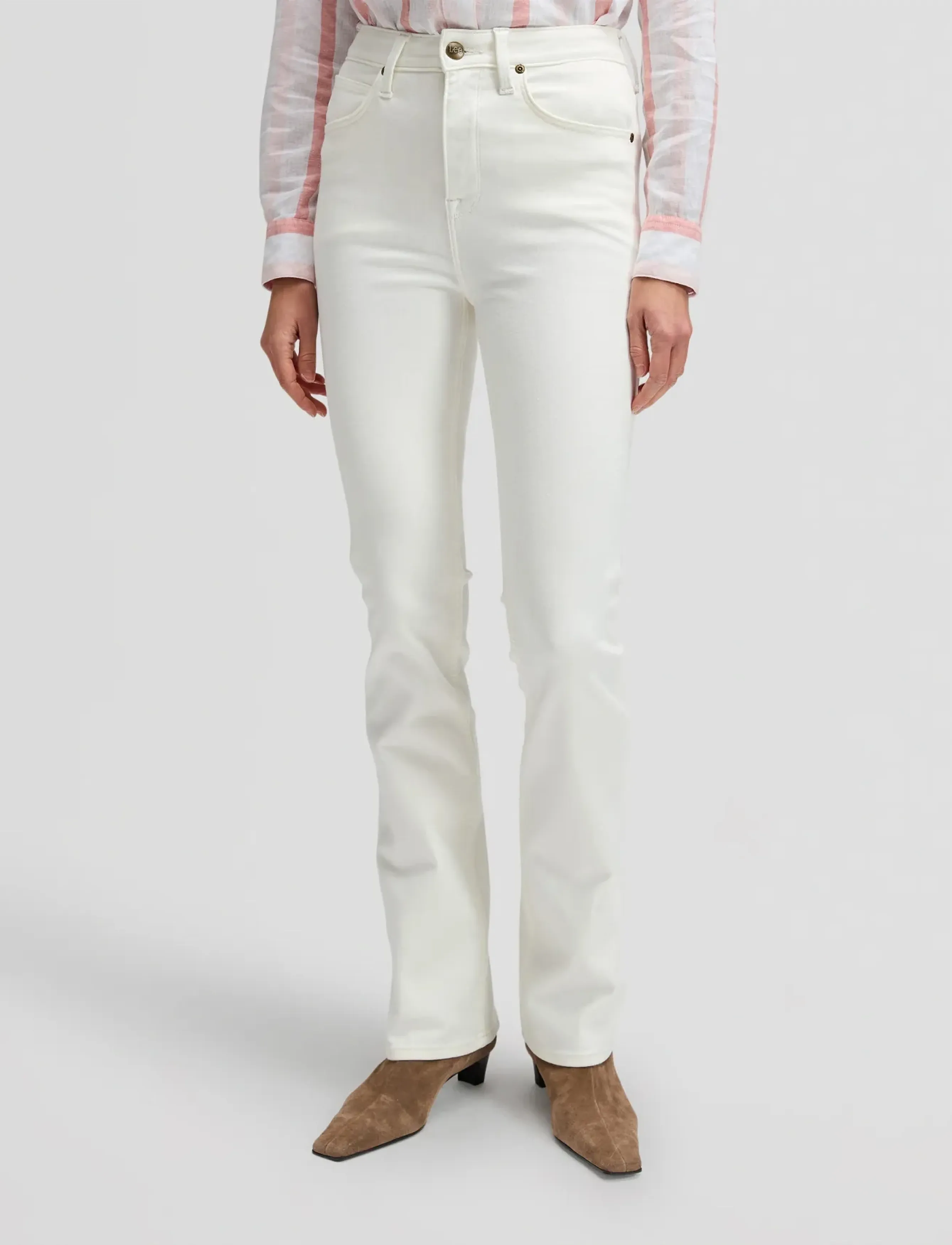 Lee Jeans BREESE BOOT - Jeans - WINTER WHITE / cream