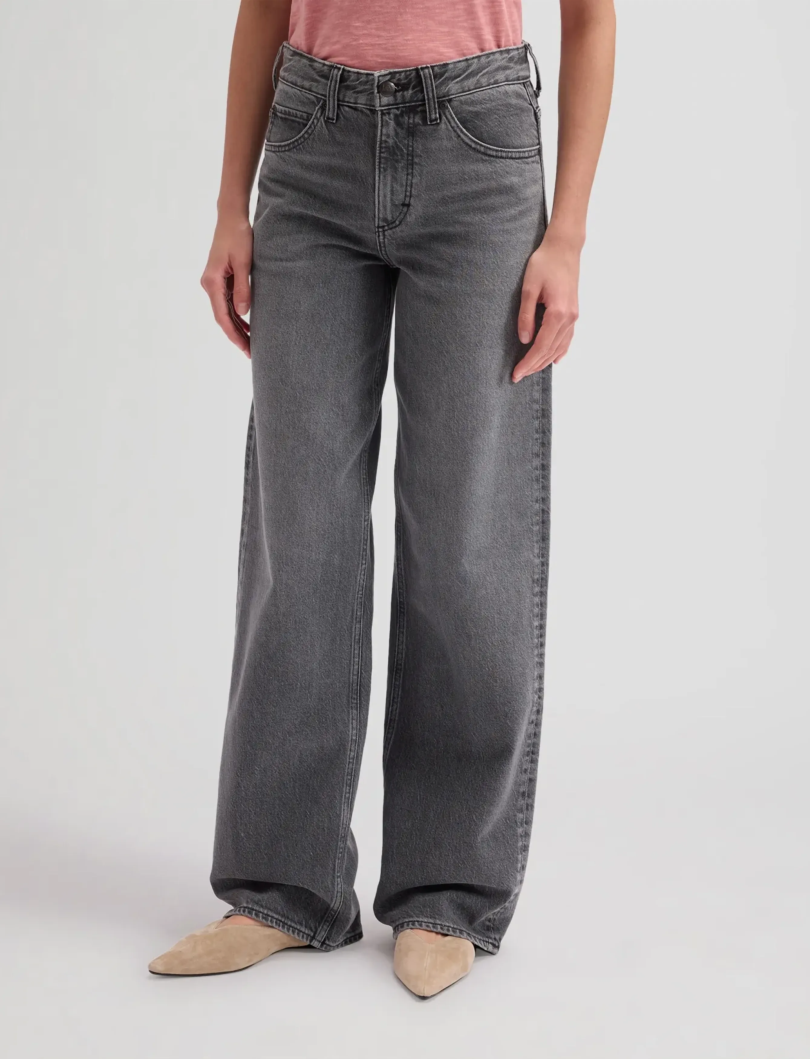Lee Jeans - RIDER LOOSE - hosen mit weitem bein - blackberry - 0