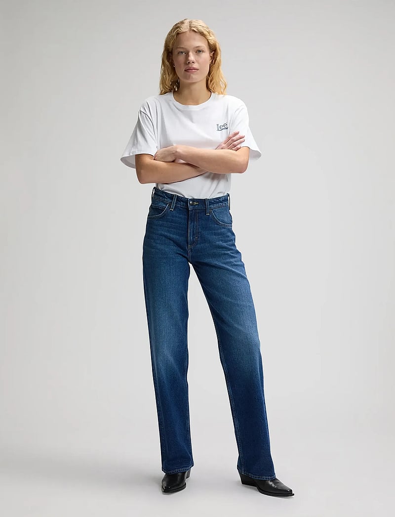 Lee Jeans - RIDER LOOSE - hosen mit weitem bein - navy cast - 3