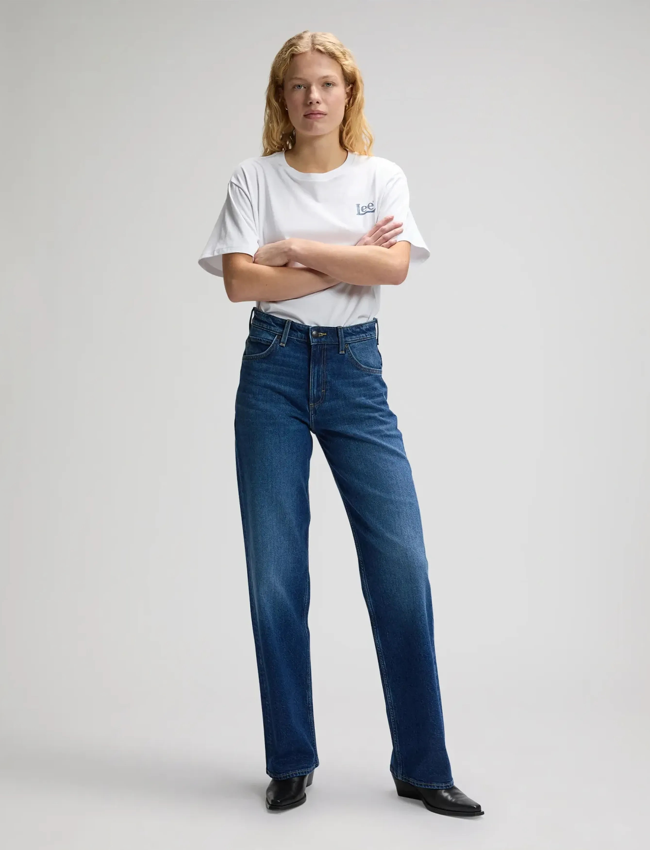 Lee Jeans - RIDER LOOSE - brede jeans - navy cast - 3