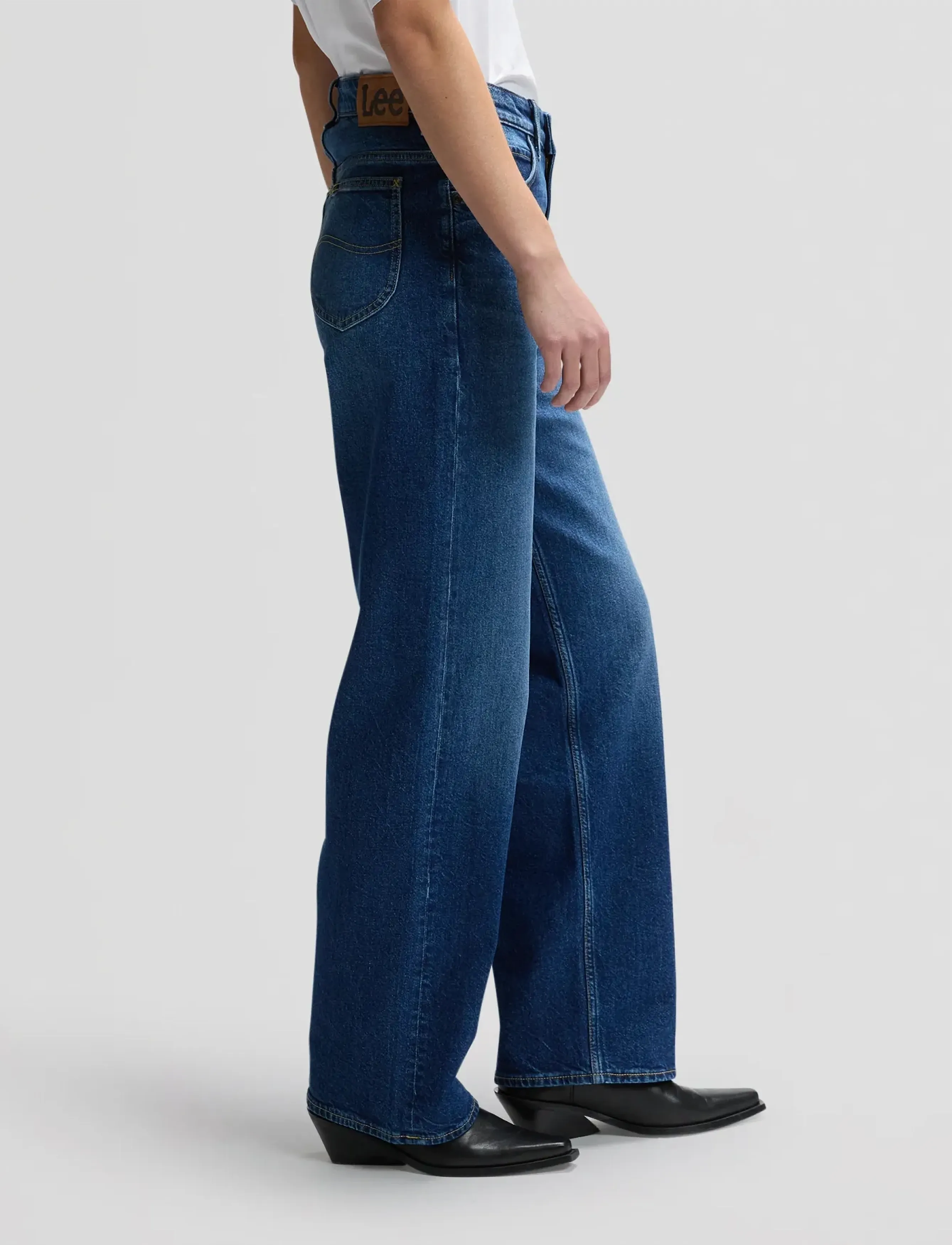 Lee Jeans - RIDER LOOSE - brede jeans - navy cast - 4