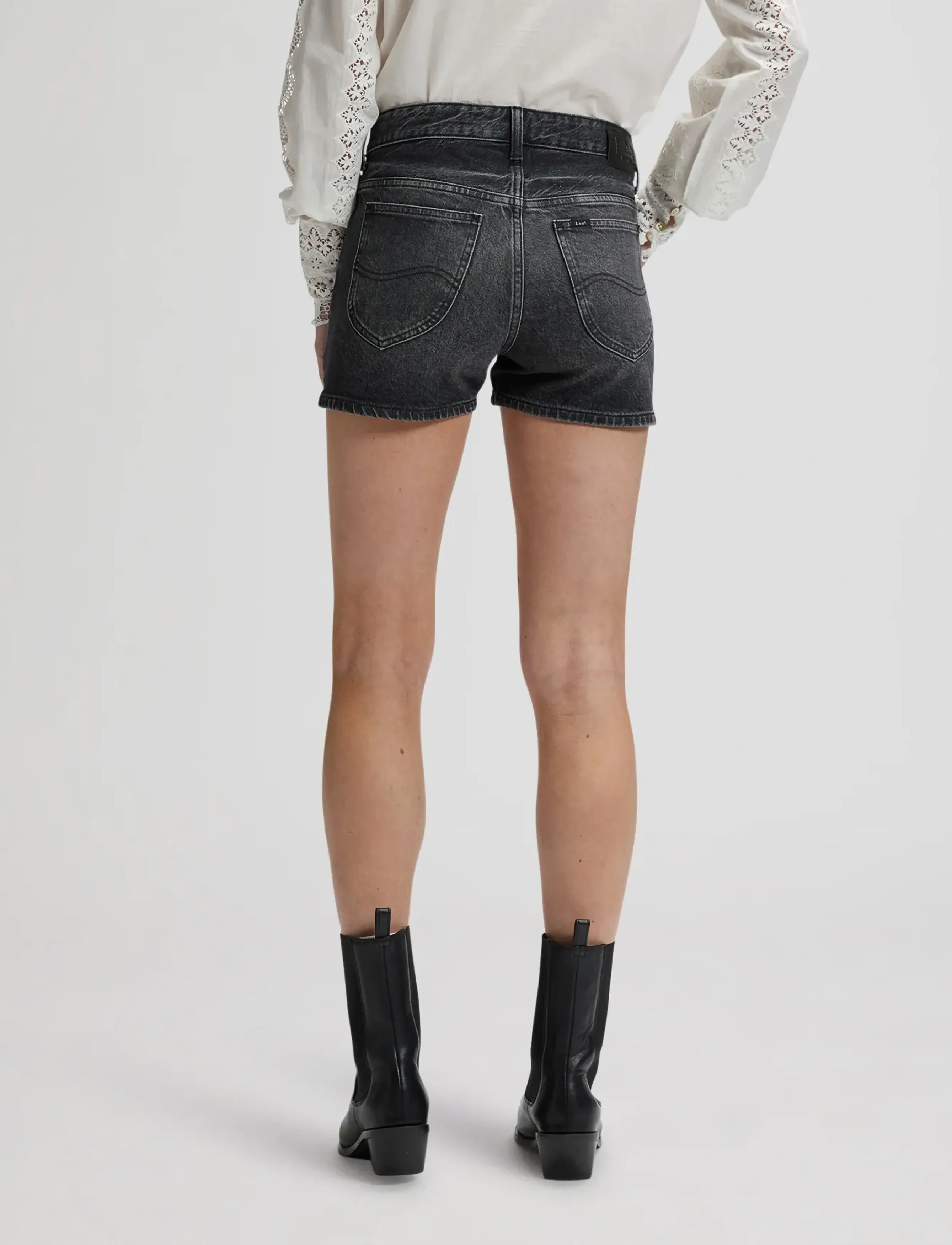 Lee Jeans - RIDER SHORT 3IN - jeansshorts - bet on black - 2