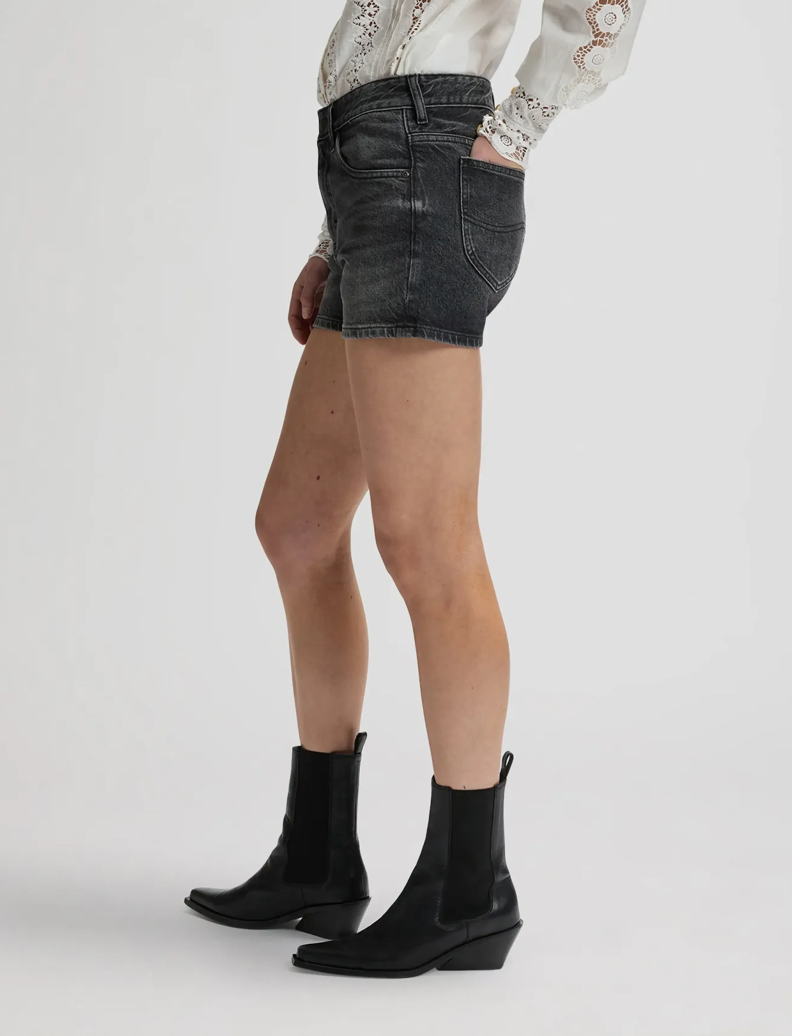 Lee Jeans - RIDER SHORT 3IN - jeansshorts - bet on black - 4