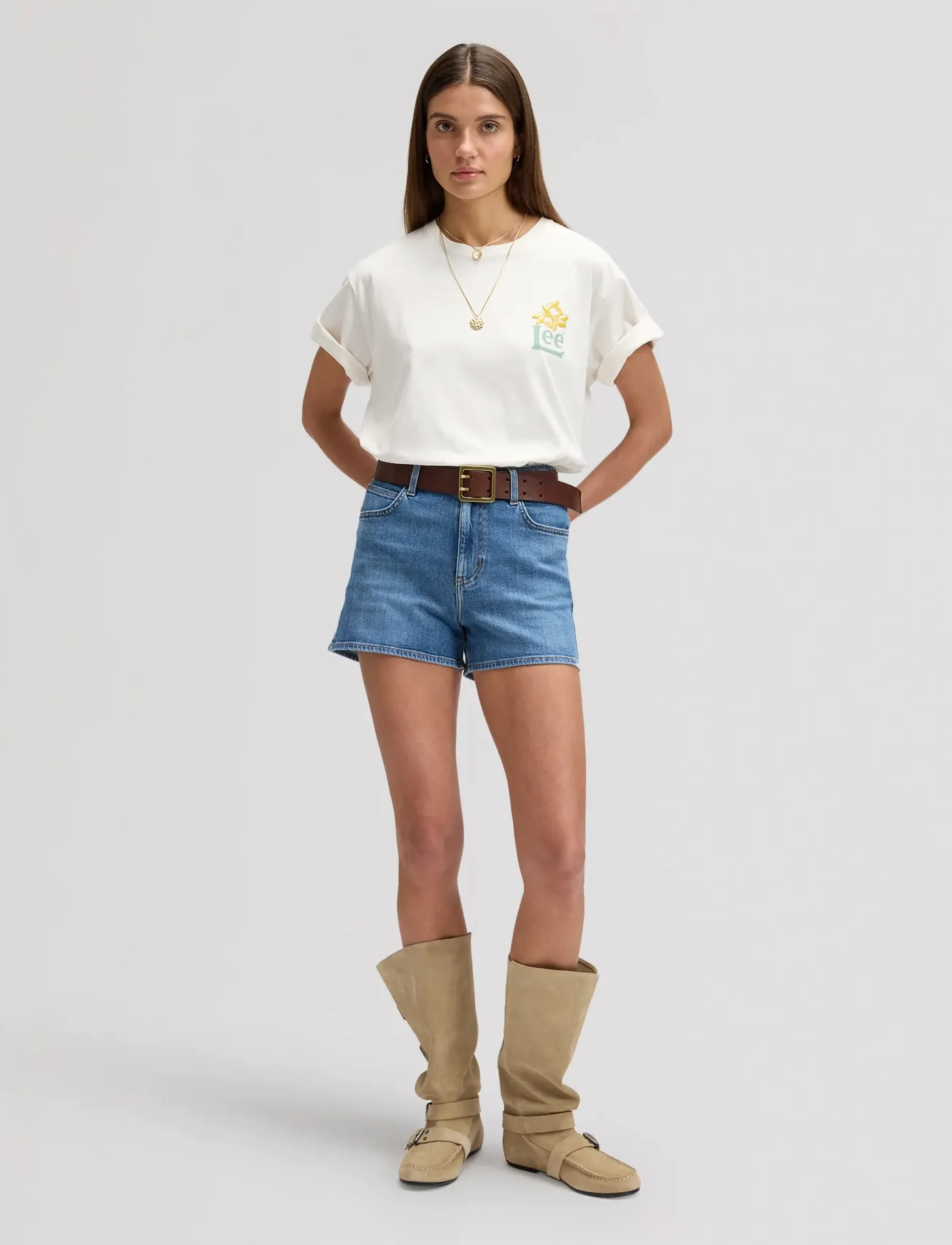 Lee Jeans - CAROL SHORT - shorts - sleet - 4