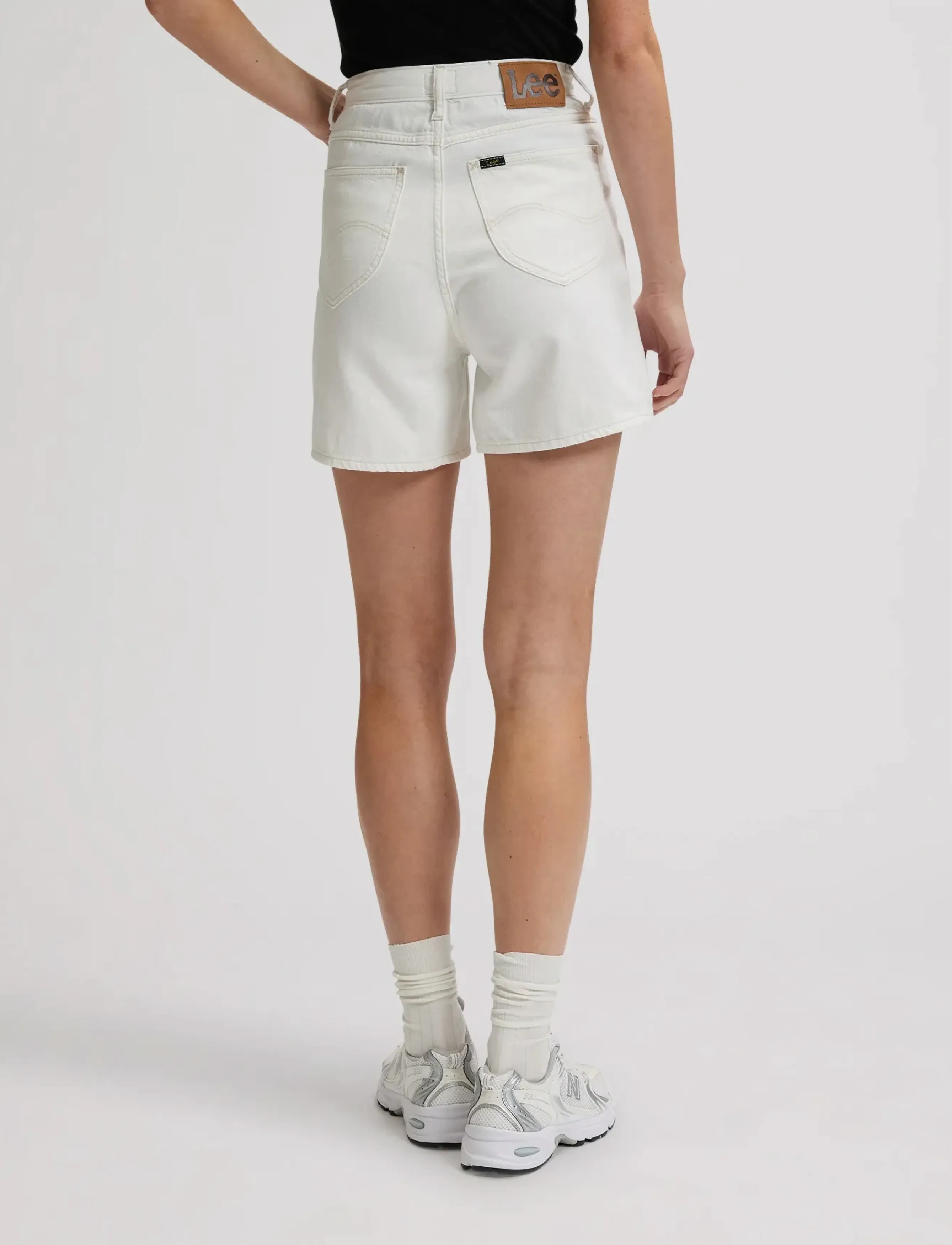 Lee Jeans - STELLA SHORT - laveste priser - powder white - 2
