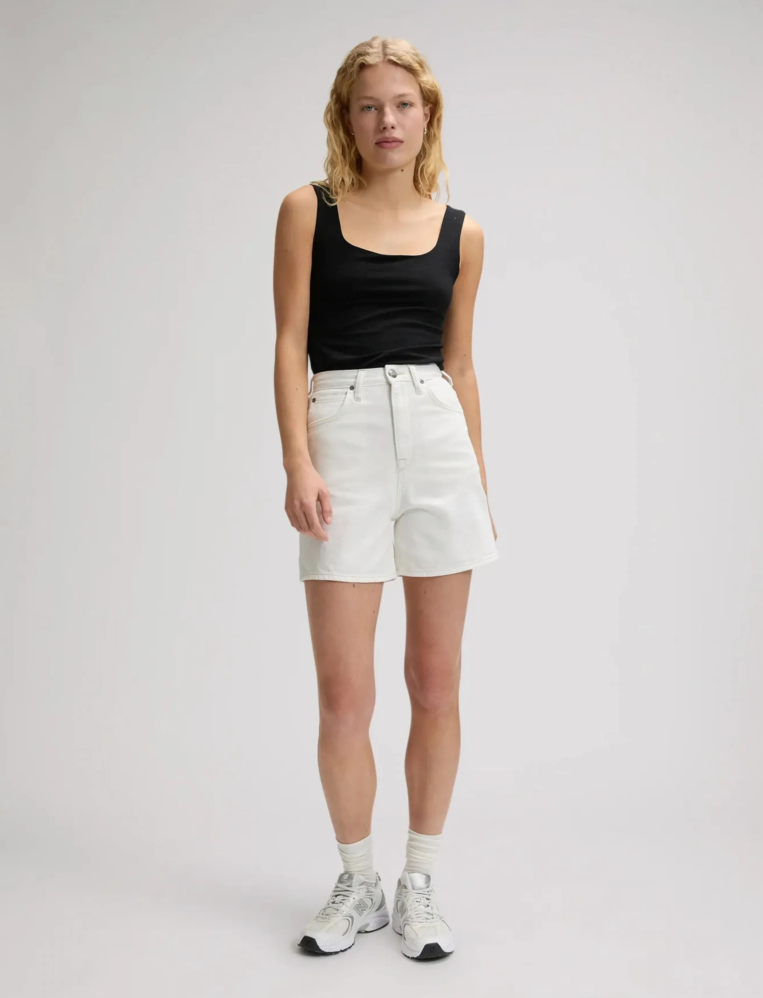 Lee Jeans - STELLA SHORT - laveste priser - powder white - 3