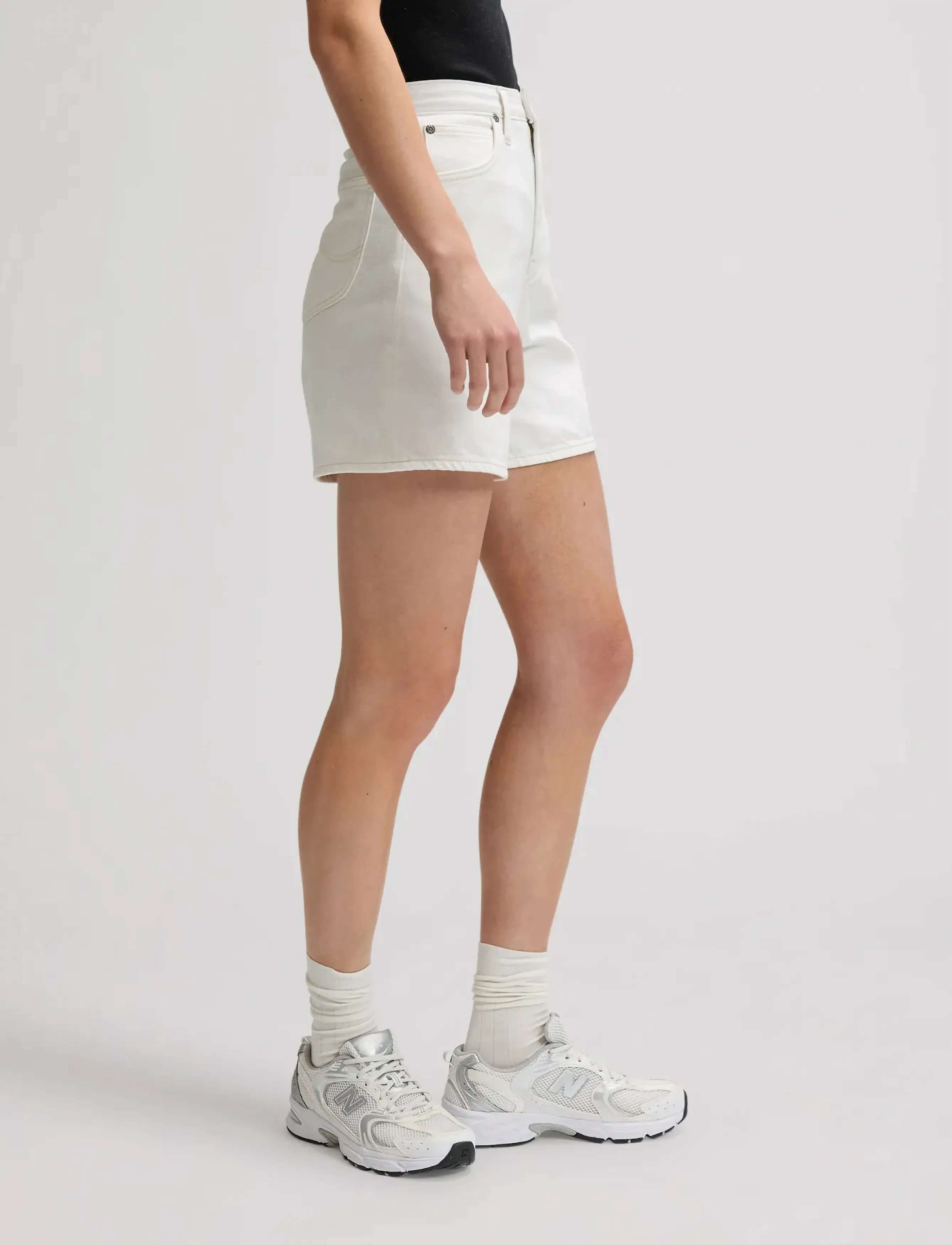 Lee Jeans - STELLA SHORT - laveste priser - powder white - 4