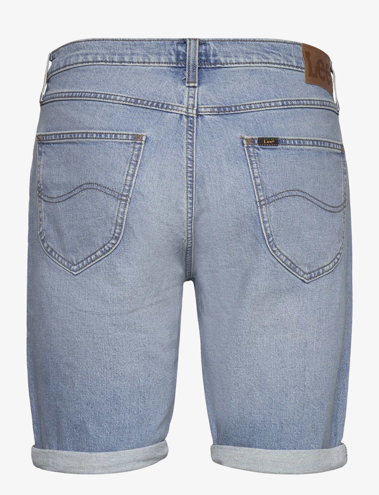 Lee Jeans - 5 POCKET SHORT - lühikesed teksapüksid - solid blues - 1