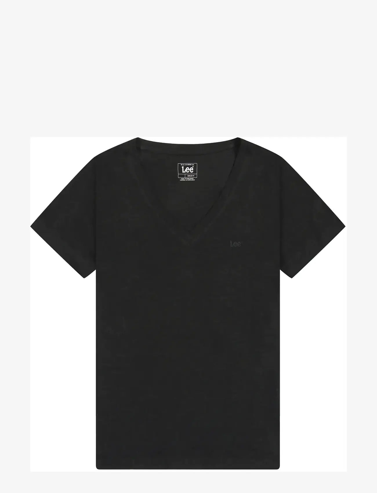 Lee Jeans - V NECK TEE - t-krekli - black - 1