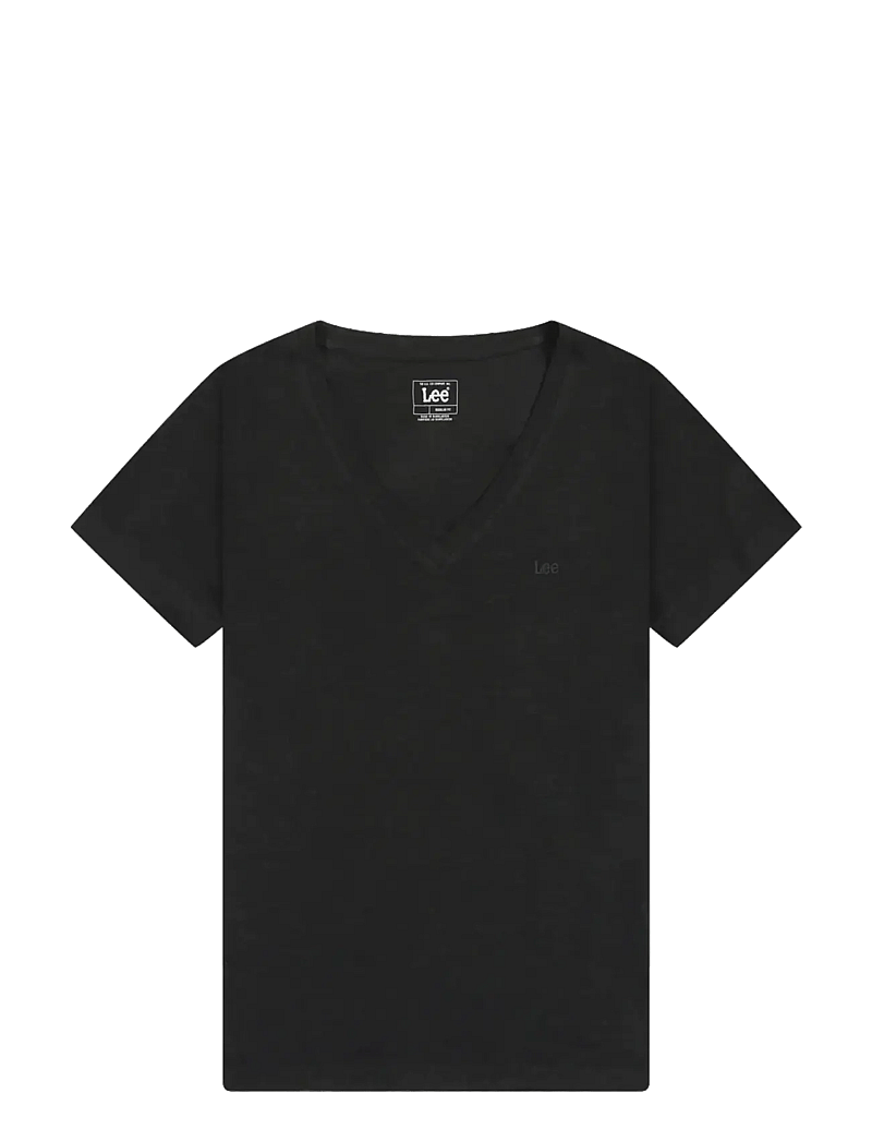 Lee Jeans - V NECK TEE - t-krekli - black - 1