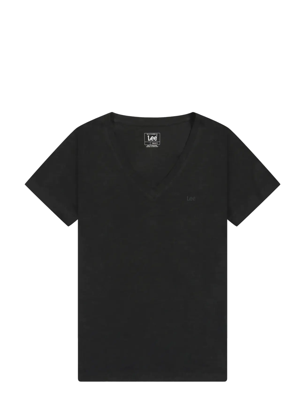 Lee Jeans V NECK TEE - Lee Jeans - BLACK / black