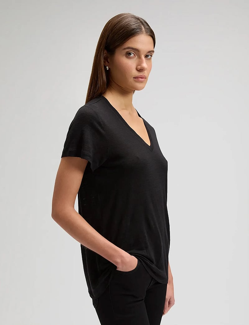 Lee Jeans - V NECK TEE - t-krekli - black - 4