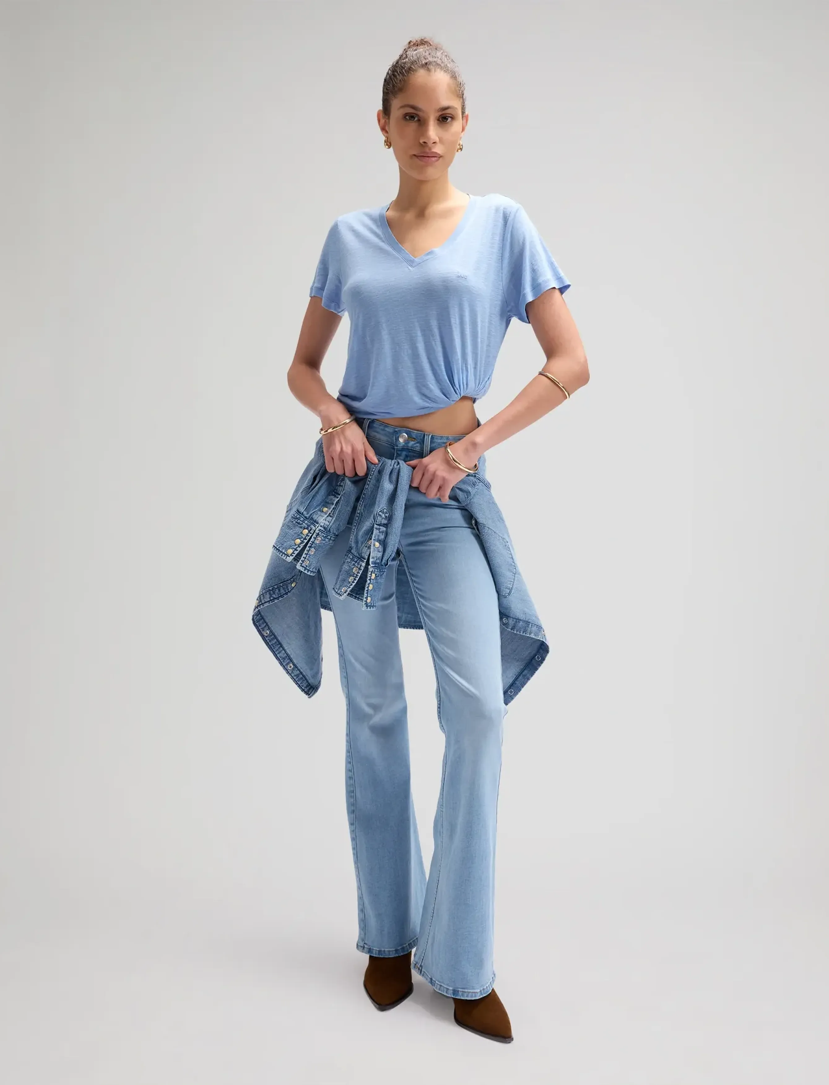 Lee Jeans - V NECK TEE - t-shirts - halogen - 3