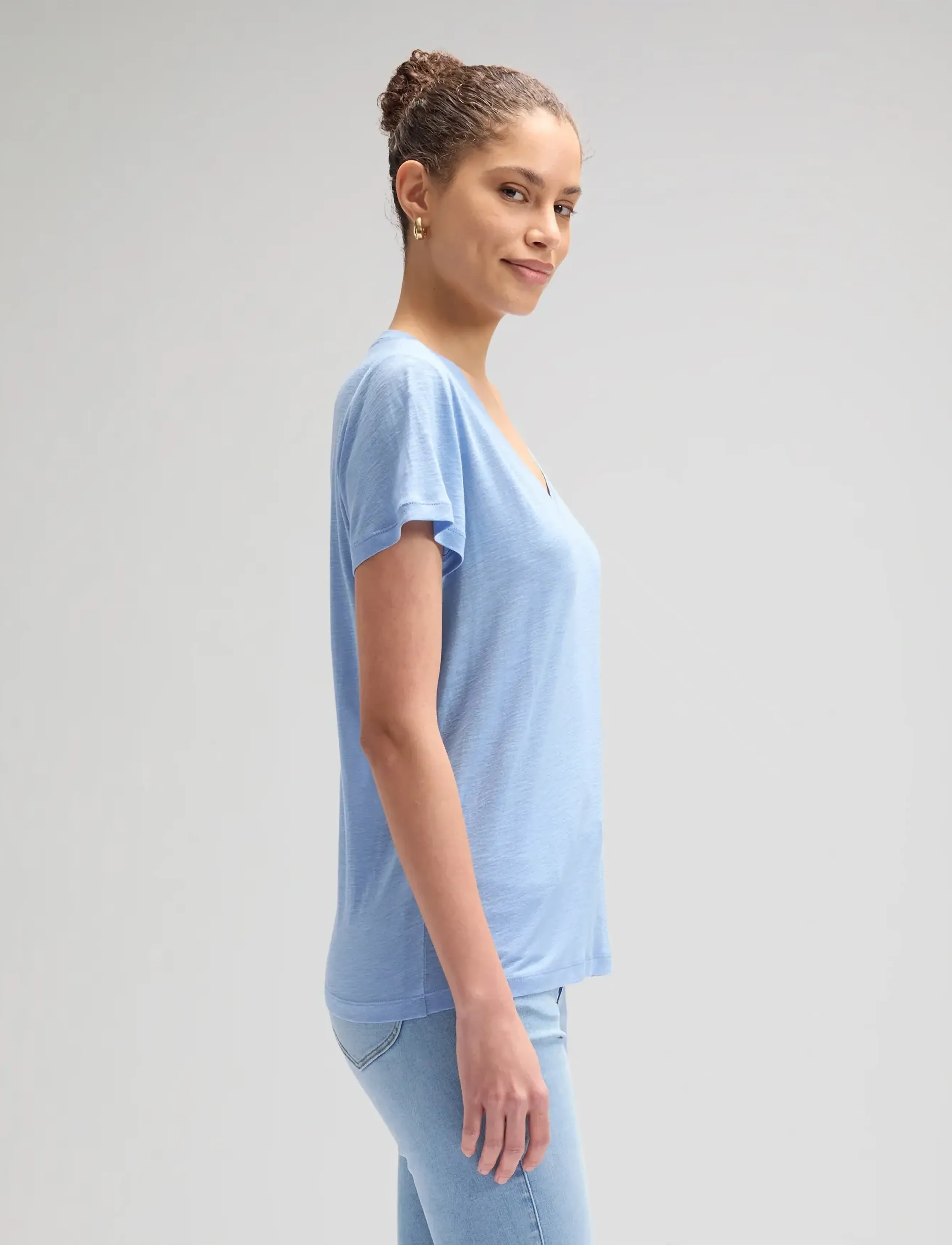 Lee Jeans - V NECK TEE - t-shirts - halogen - 4