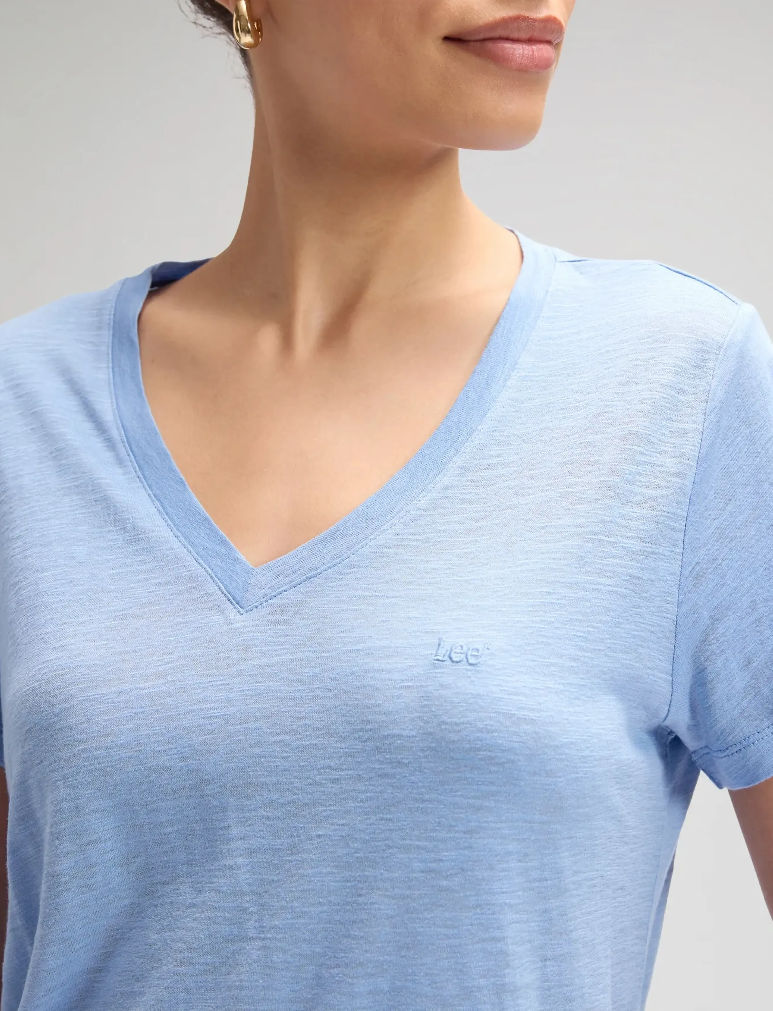 Lee Jeans - V NECK TEE - t-shirts - halogen - 5