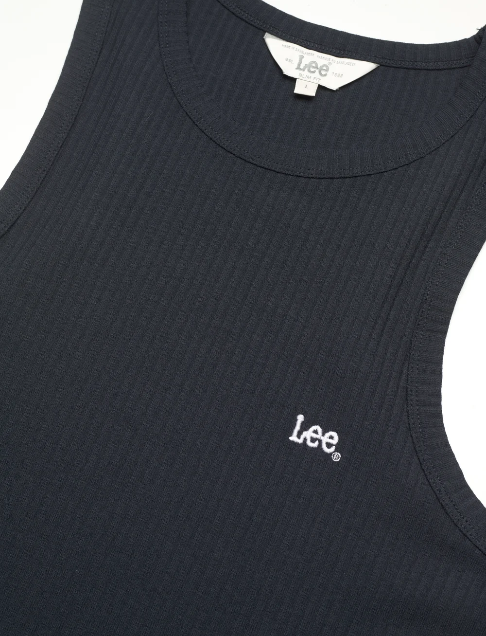 Lee Jeans - RIBBED TANK - linnen - unionall blk - 2