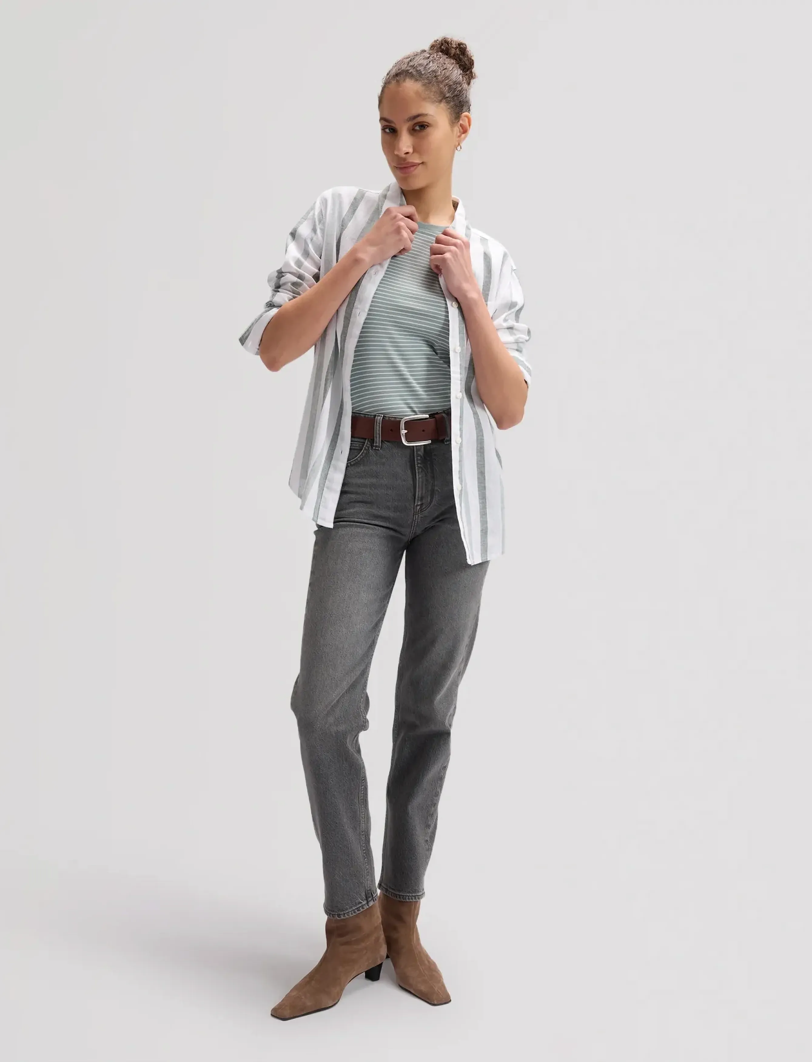 Lee Jeans - ALL PURPOSE SHIRT - hørskjorter - desert sage stripe - 3